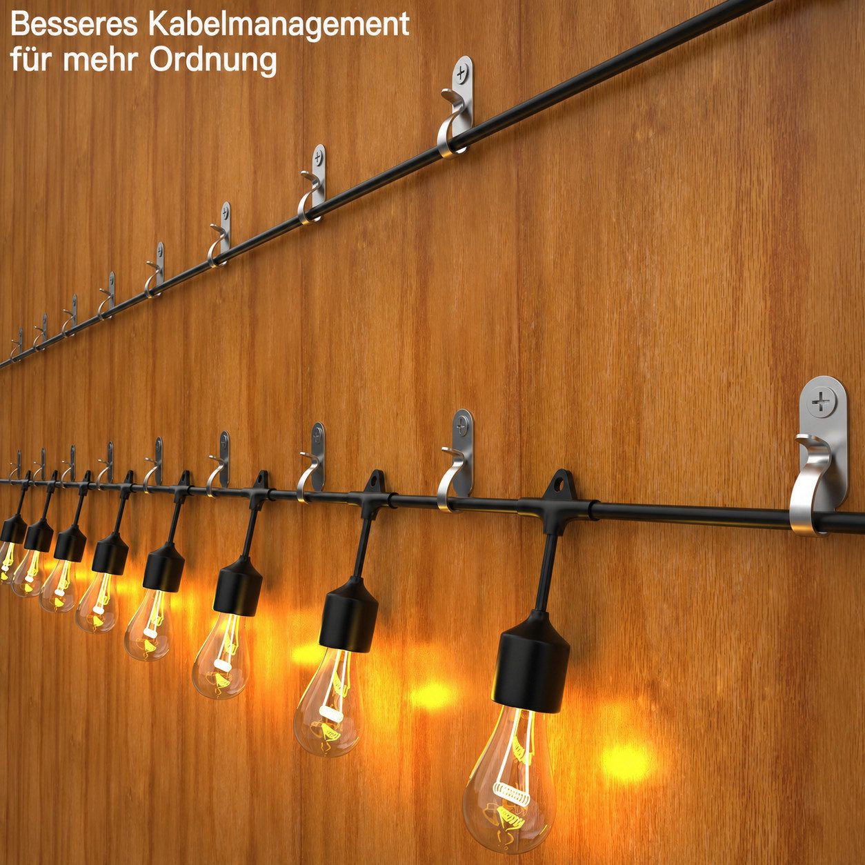 Diwzbyn Dekohaken Lichterketten Haken Edelstahl, Weihnachtsbeleuchtung Aufhänger, (10-St), 10/20 Stück Set für Lichterketten, Kabel & Weihnachtsdeko
