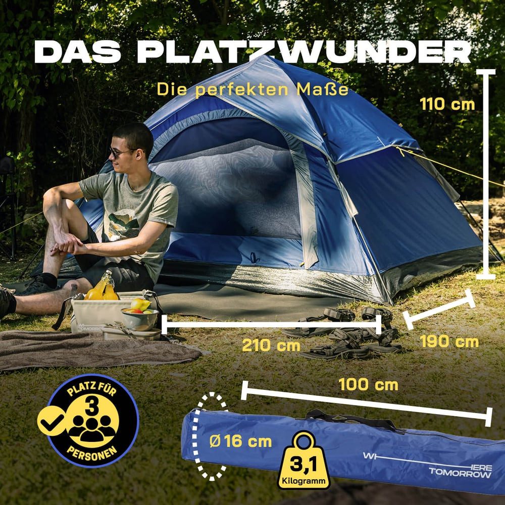 Lumaland Kuppelzelt Wurfzelt Zelt für 3 günstig online kaufen