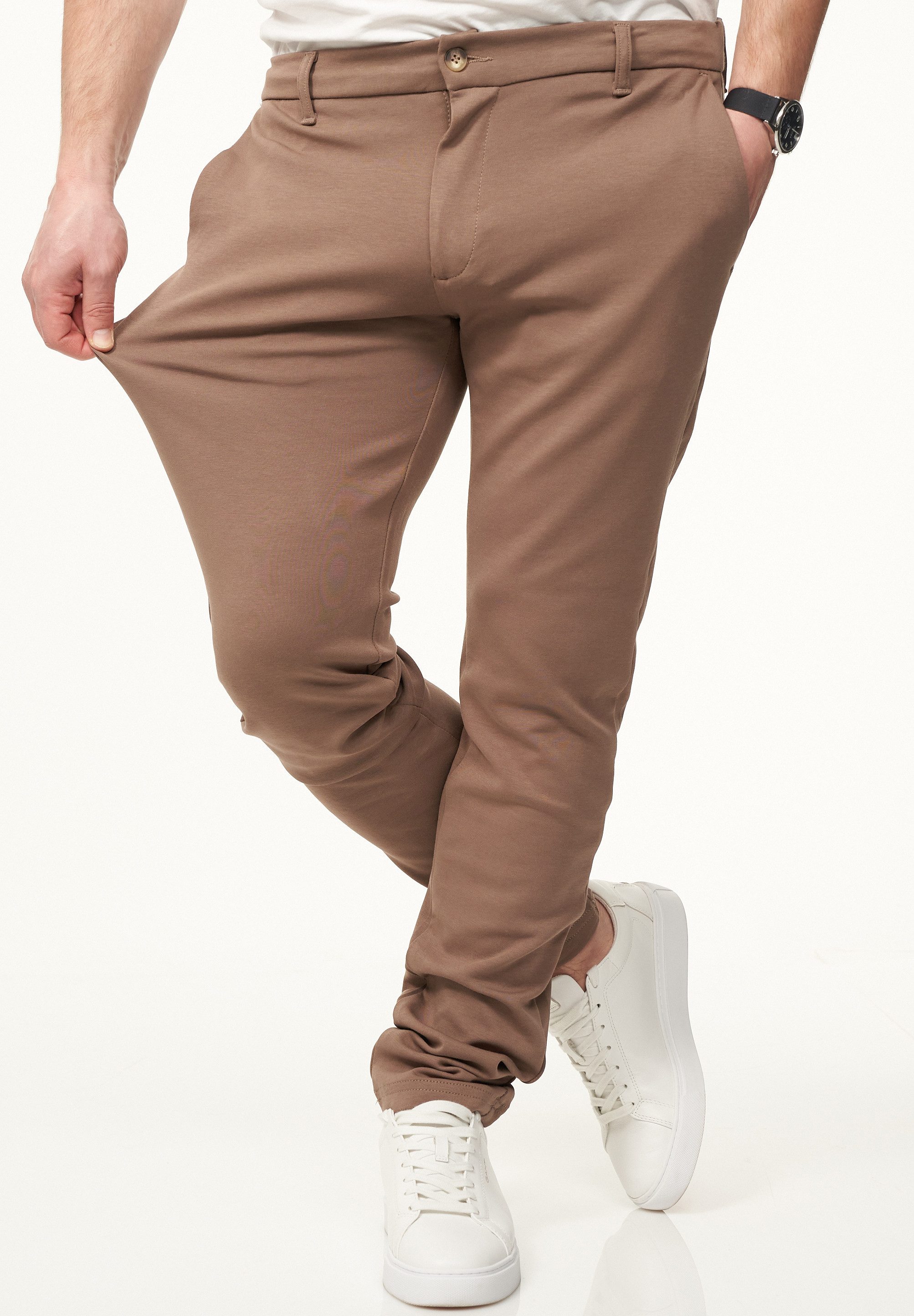 DAILY COTTON Chinohose als Performance Pants mit Super Stretch in Slim-Fit Ultra Bequeme & Flexible Herren Stoffhose mit 6% Elasthan