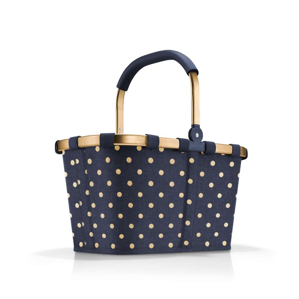 REISENTHEL® Einkaufskorb reisenthel Einkaufskorb carrybag frame metallic dots blue BK4118 blau