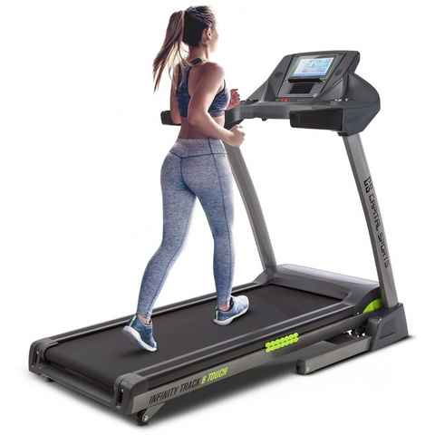 Capital Sports Laufband Infinity Track 6.0, Treadmill Laufbahn mit Pulssensor 36 Programme klappbar Bodenrollen