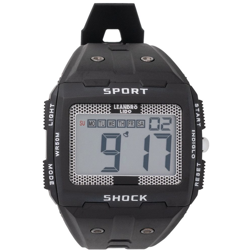 LEANDRO LIDO Sportuhr Unisex Sport Uhr, inklusive Batterie
