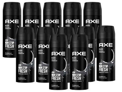 axe Deo-Set Bodyspray Black Deo ohne Aluminiumsalze Deodorant 12x 150ml Deospray