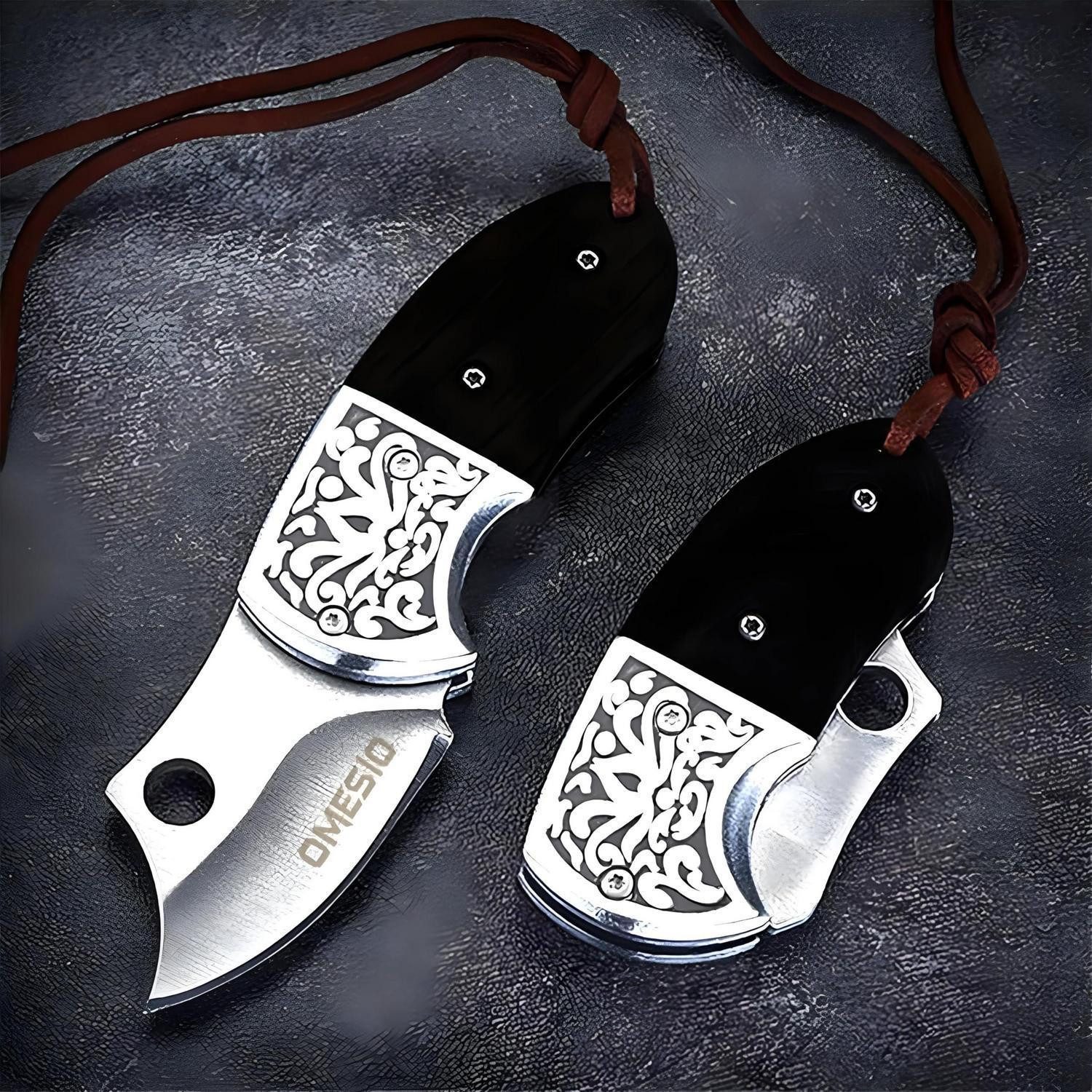LuxusKollektion Taschenmesser Mini Klappmesser Schwarz Schlüsselanhänger, (1 St)