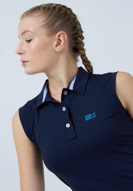 SPORTKIND Funktionsshirt Golf Polo Shirt ärmellos Mädchen & Damen navy blau