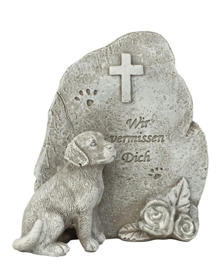 MF Grabkerze Gedenkstein Faithful Friend Hund Wir Vermissen Dich 11cm (1-tlg)