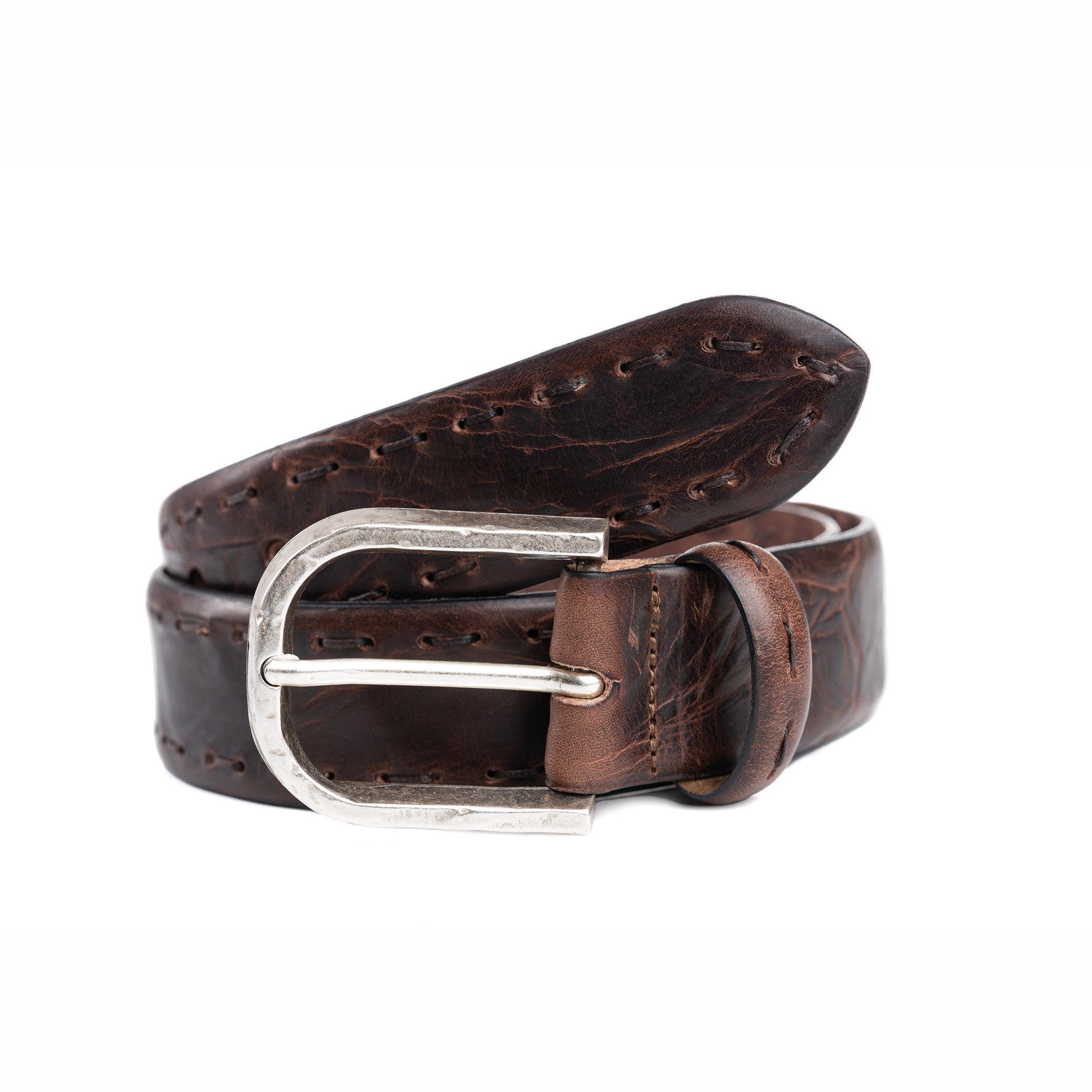 Cassandra Accessoires Ledergürtel "Urban Vintage" mit Ziernaht - Echt Leder - MADE IN GERMANY