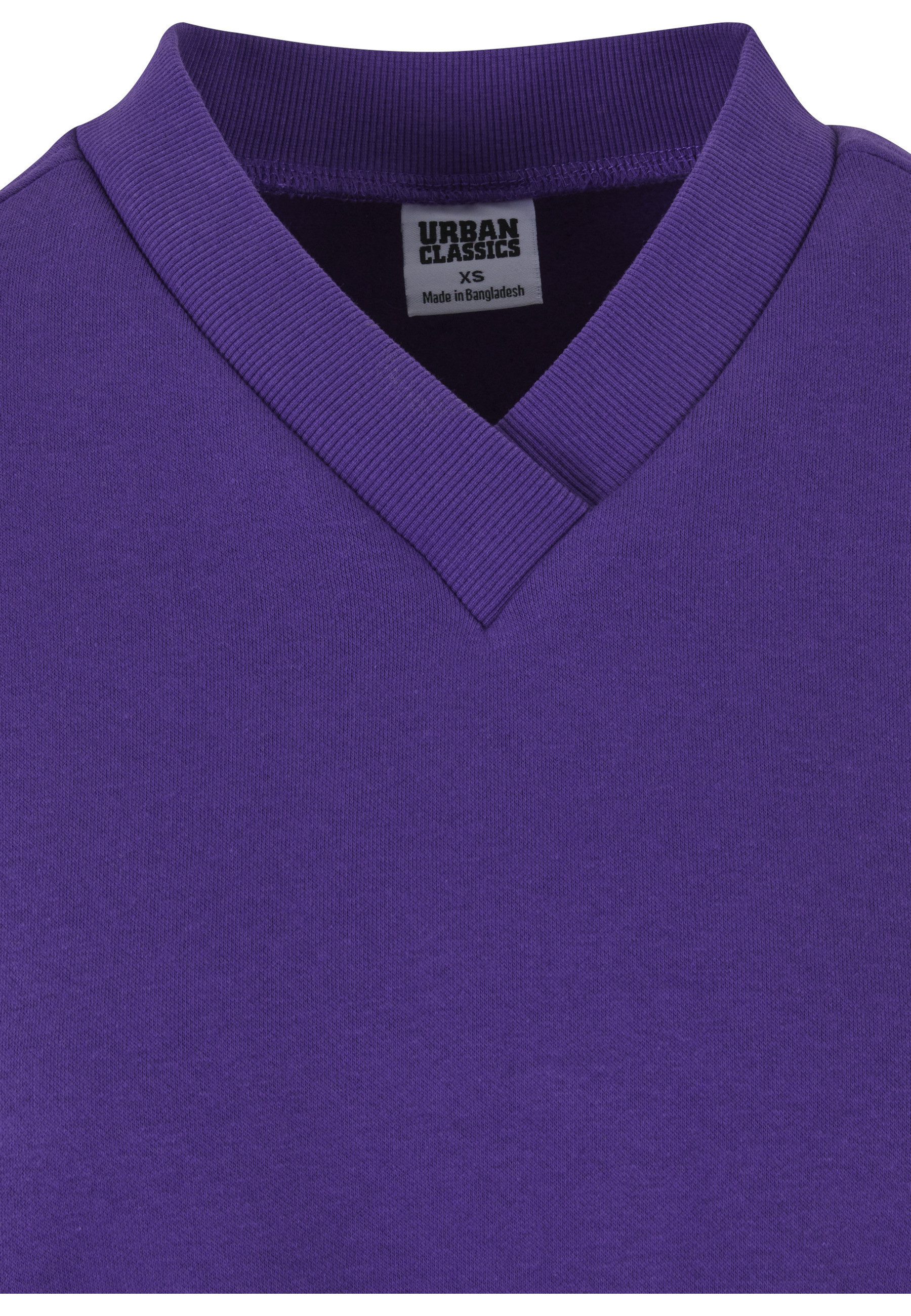 URBAN CLASSICS Sweater Urban Classics Damen Ladies Cropped V-Neck