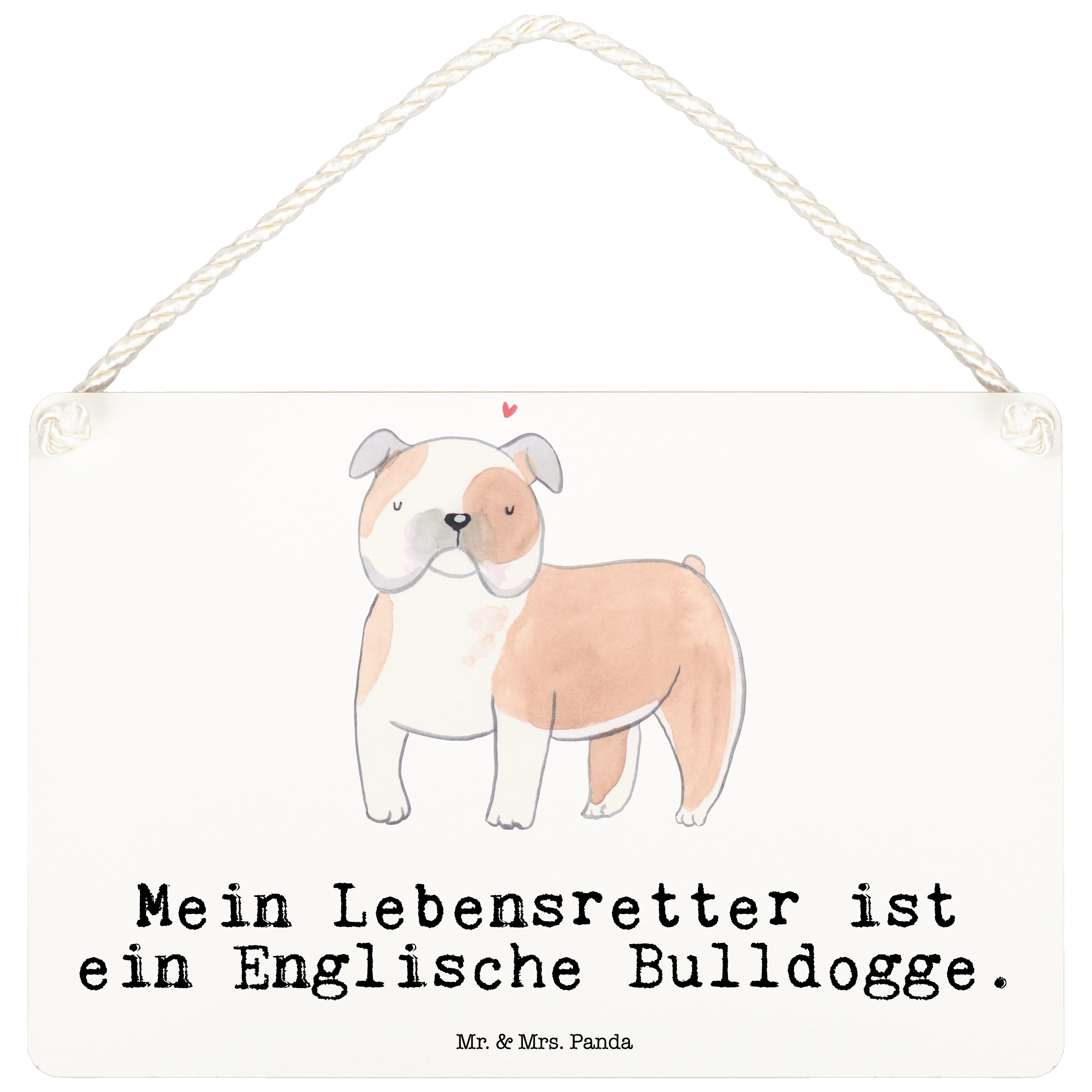 ᐅ Mr. & Mrs. Panda Hinweisschild DIN A6 Englische Bulldogge