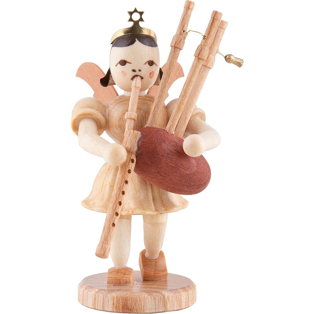 Blank Kunstgewerbe Dekofigur Kurzrockengel mit Dudelsack, natur (6,6cm) von Blank Kunsthandwerk