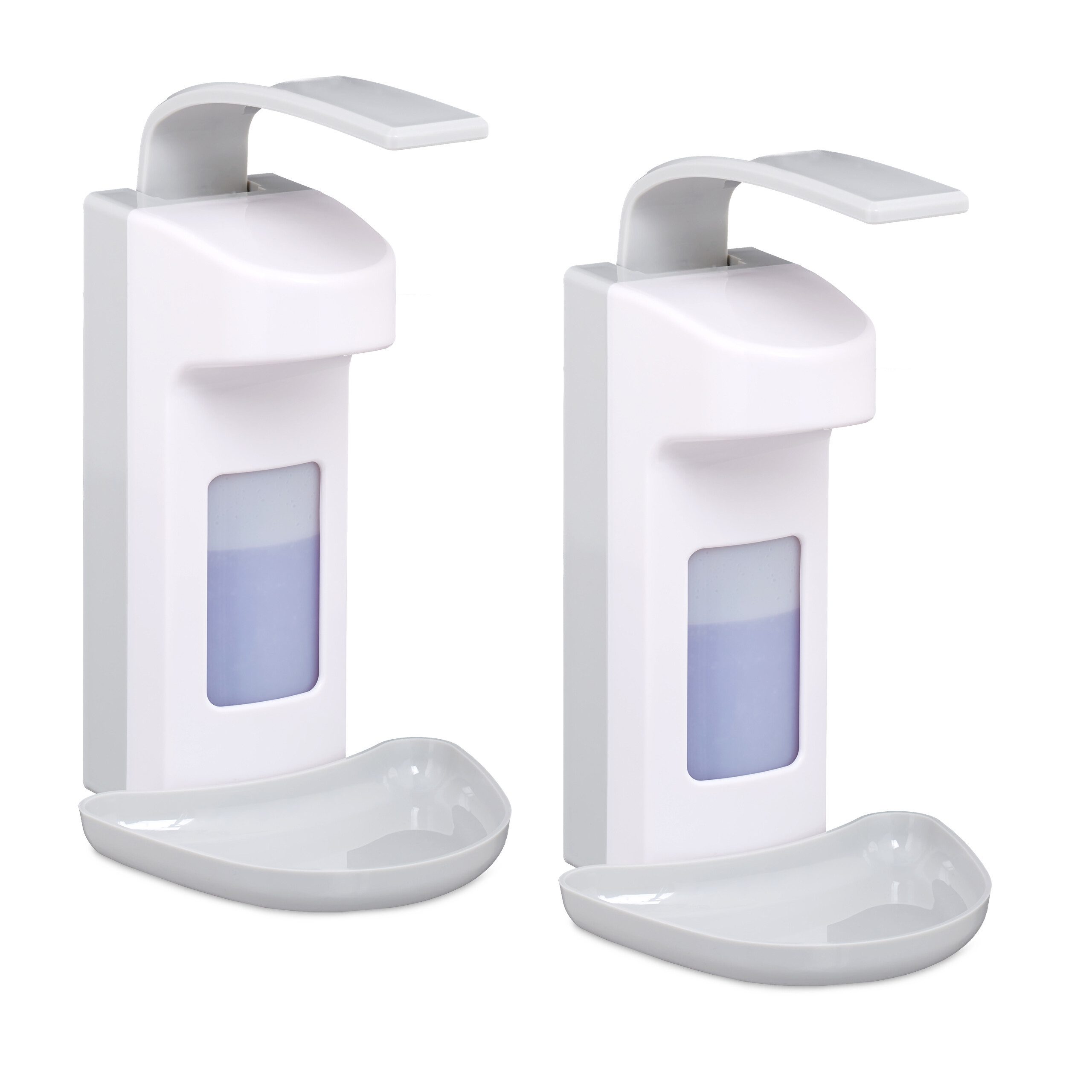 relaxdays Desinfektionsmittelspender Desinfektionsspender 500 ml 2er Set, (2er Set, 2-tlg)