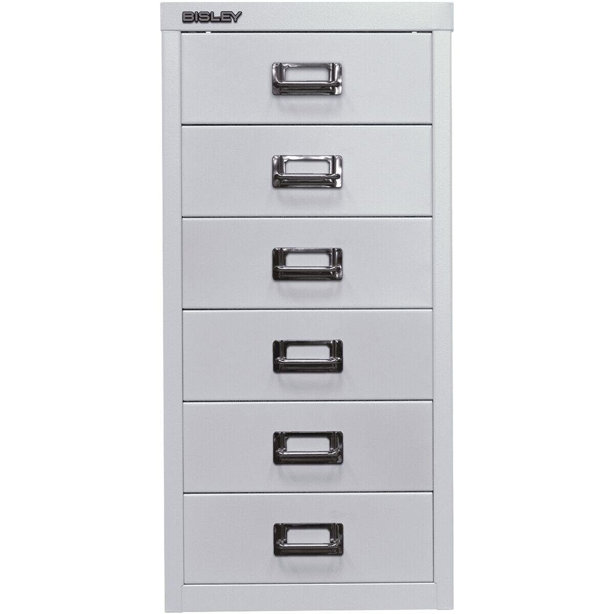 Bisley Beistellschrank MultiDrawer Schrank aus Stahl, 6 Schubladen, ohne Sockel, A4