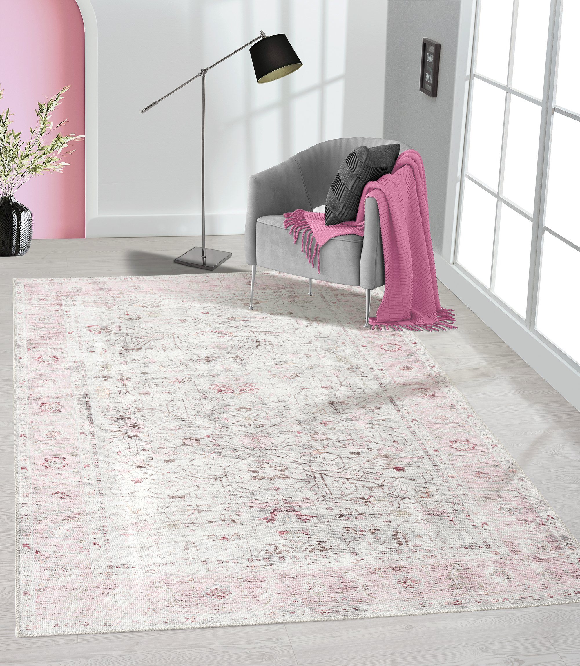 Teppich Elira Teppich Flachgewebe, Design, Rechteck, Modernes Polyester the carpet, Robust, 20% Look, Baumwolle, 80% Used