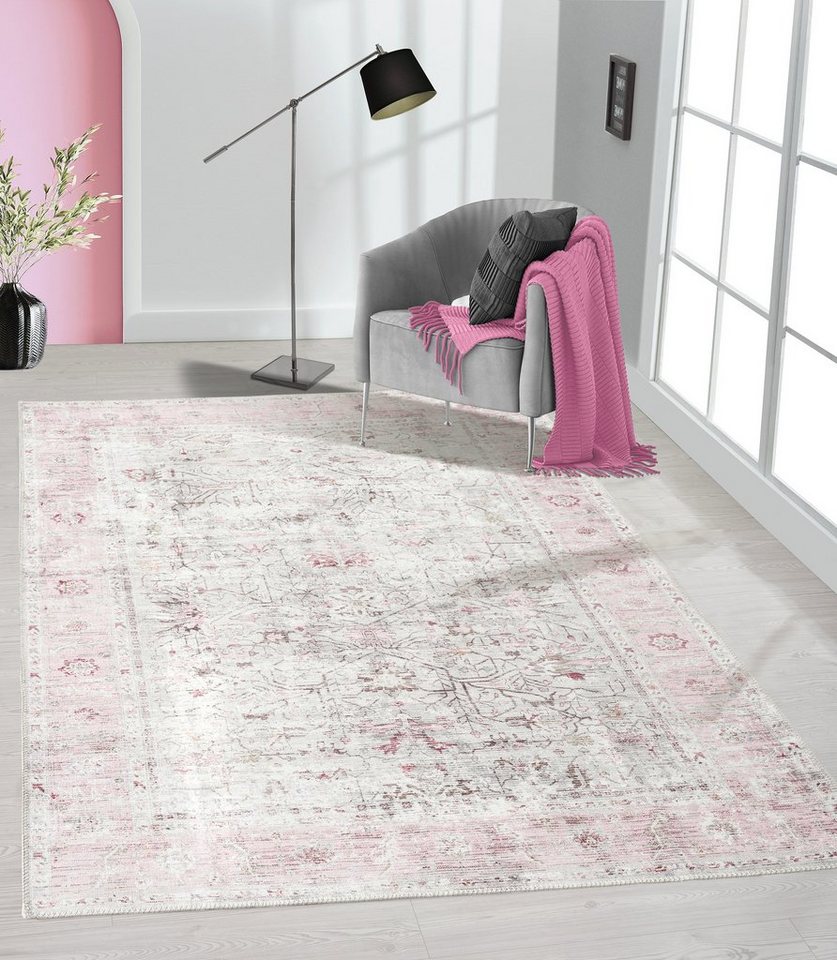 Design, the Flachgewebe, Robust, Baumwolle, Look, Modernes Used Teppich 80% Elira 20% Rechteck, Teppich carpet, Polyester