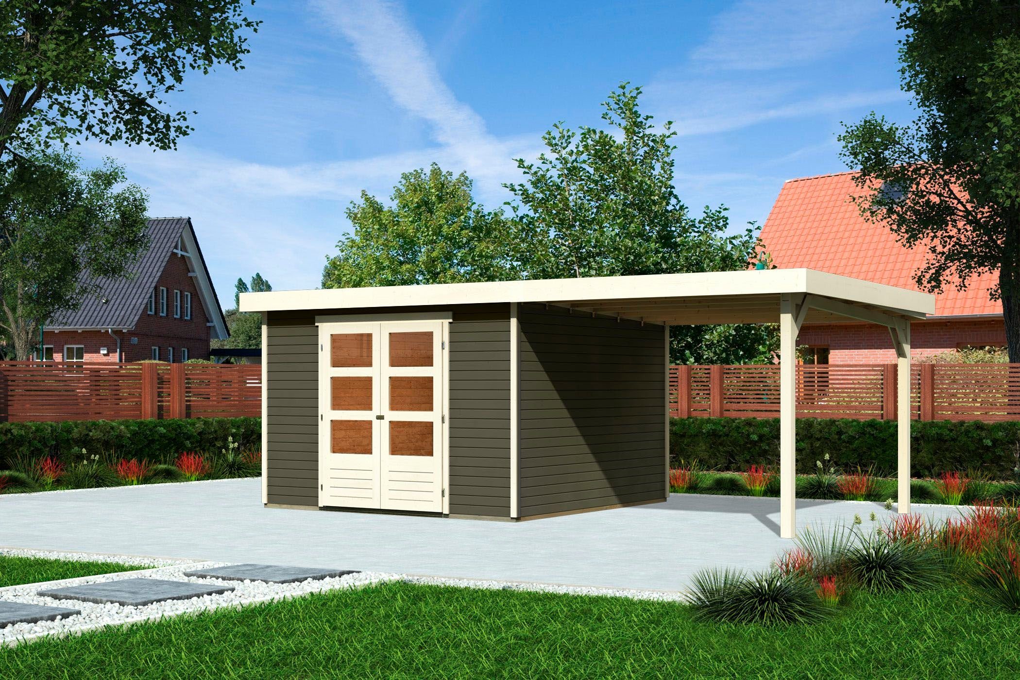 Karibu Gartenhaus »Askola 6« grau