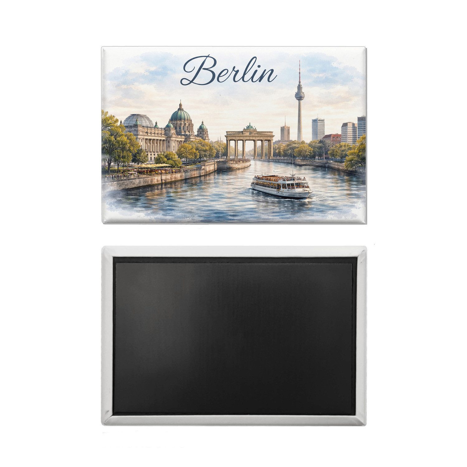 speecheese Magnet Berlin Skyline Souvenir Magnet Souvenir Brandenburger Tor Aquarell – Bild 2 von 2