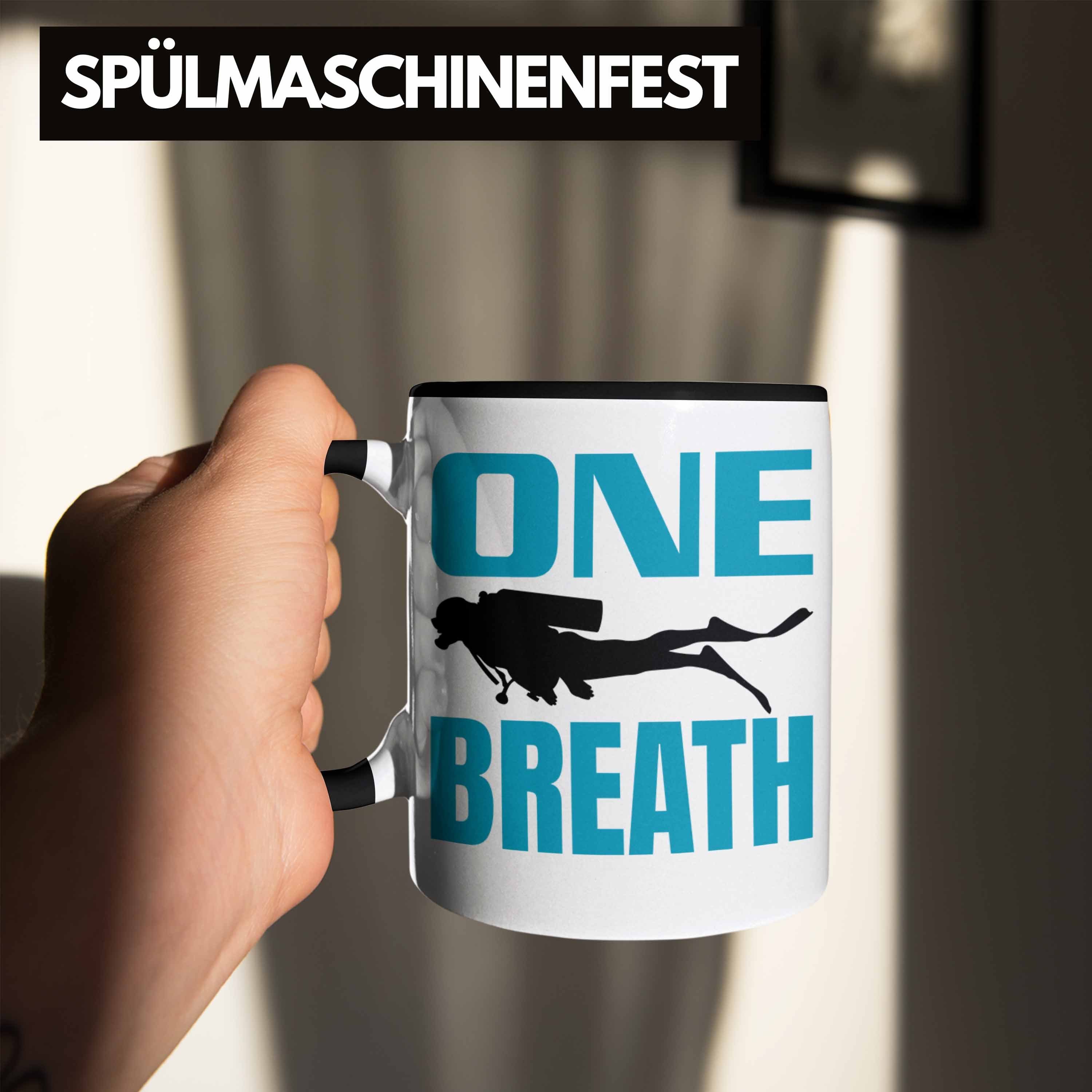 Taucher Tasse Schwarz Breat Trendation für Tasse Taucher One Geschenkidee Diving Geschenk Scuba