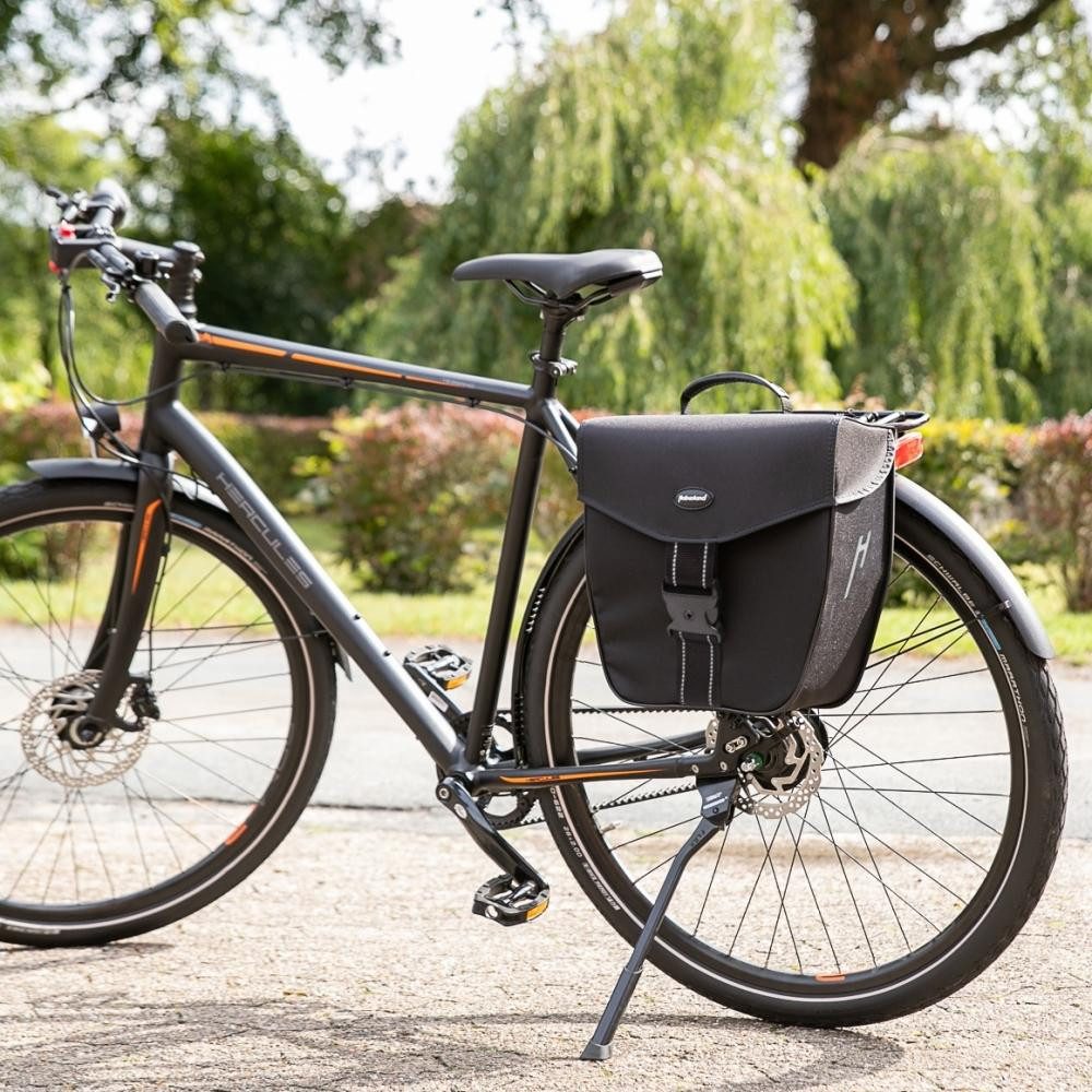 Haberland Fahrradtasche Haberland Einzeltasche 16l Classic schwarz - robuste Gepäckträgertasch