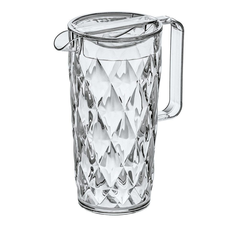 KOZIOL Kanne CRYSTAL, Fassungsvermögen 1,6 l, 1,6 l, (1-St), spülmaschinengeeignet