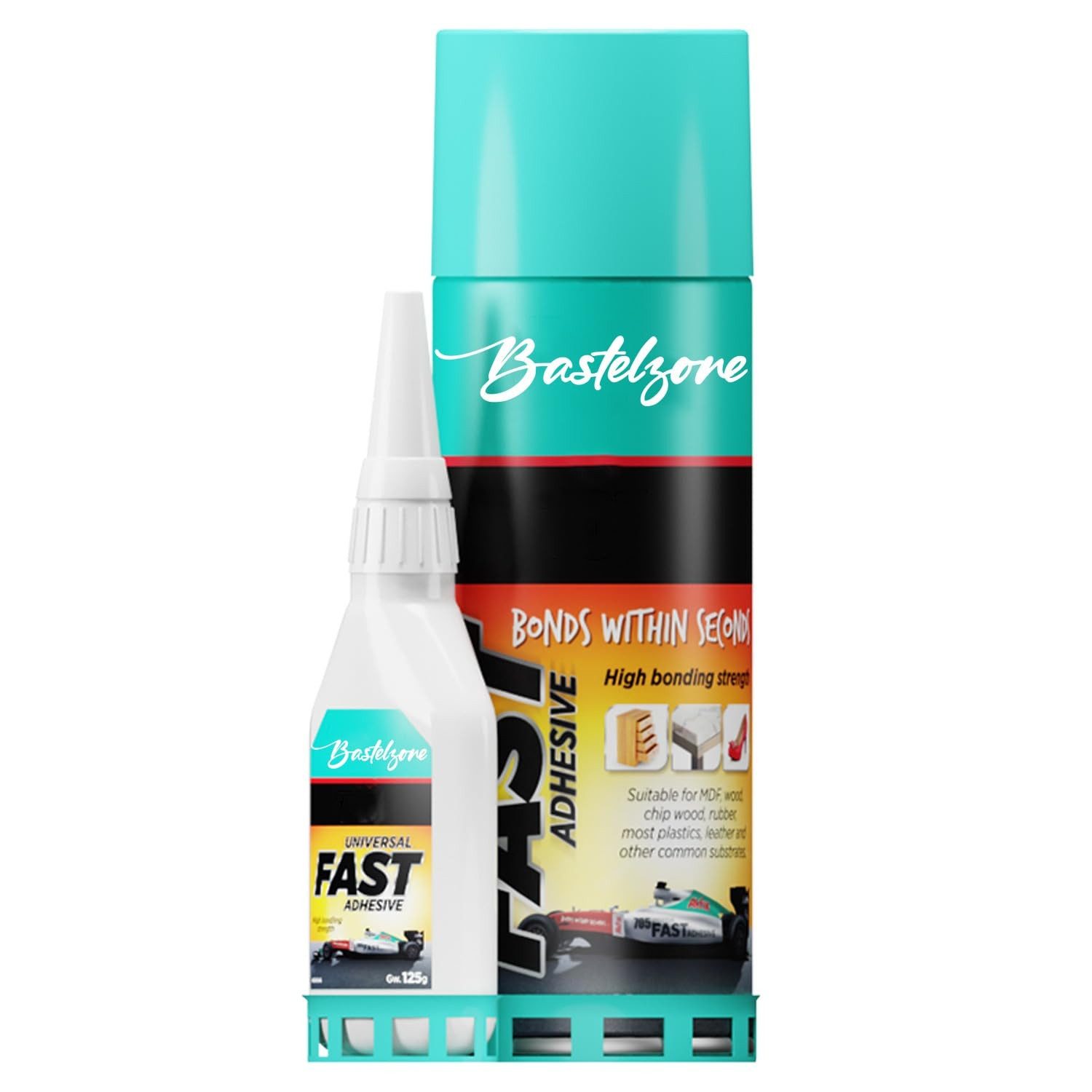 Greenpoint Sekundenkleber Sekundenkleber Aktivatorspray Cyanacrylat Kleber Set 100g + 400ml, (Klebstoff-Set), Cyanacrylat, Aktivator, extra stark, schnelltrocknend