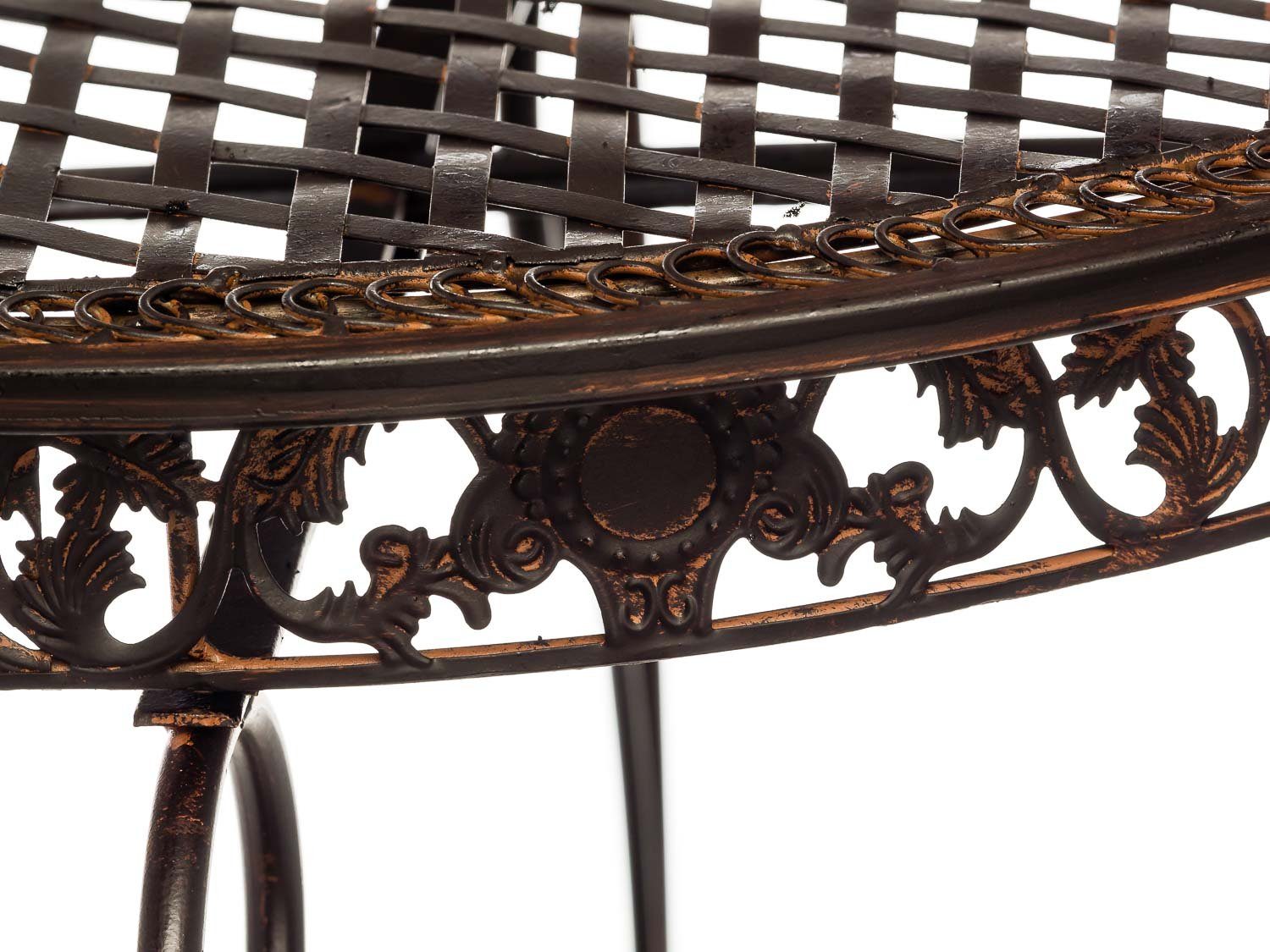 Aubaho Sitzgruppe Gartentisch Tisch Eisen Bistromöbel und Stühle 4 Antik-Stil Gartenmöbe