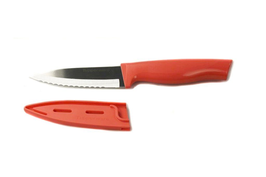 Tupperware Allzweckmesser Messer Essential-Serie mit Wellenschliff+ SPÜLTUCH