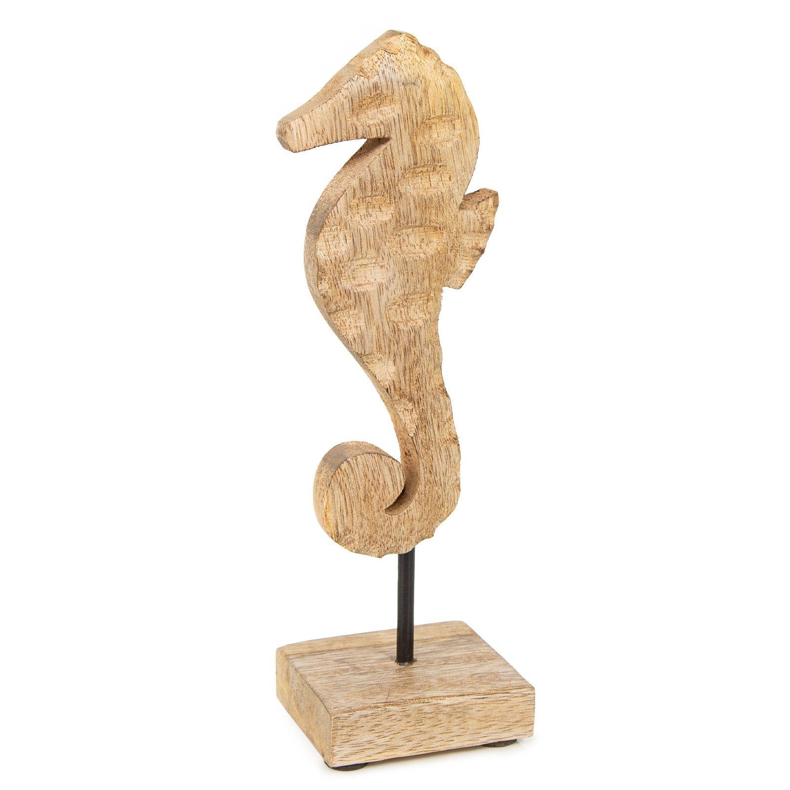 Logbuch-Verlag Dekofigur Seepferdchen Figur aus Holz Badezimmer Spa Wellness Hotel Dekoration