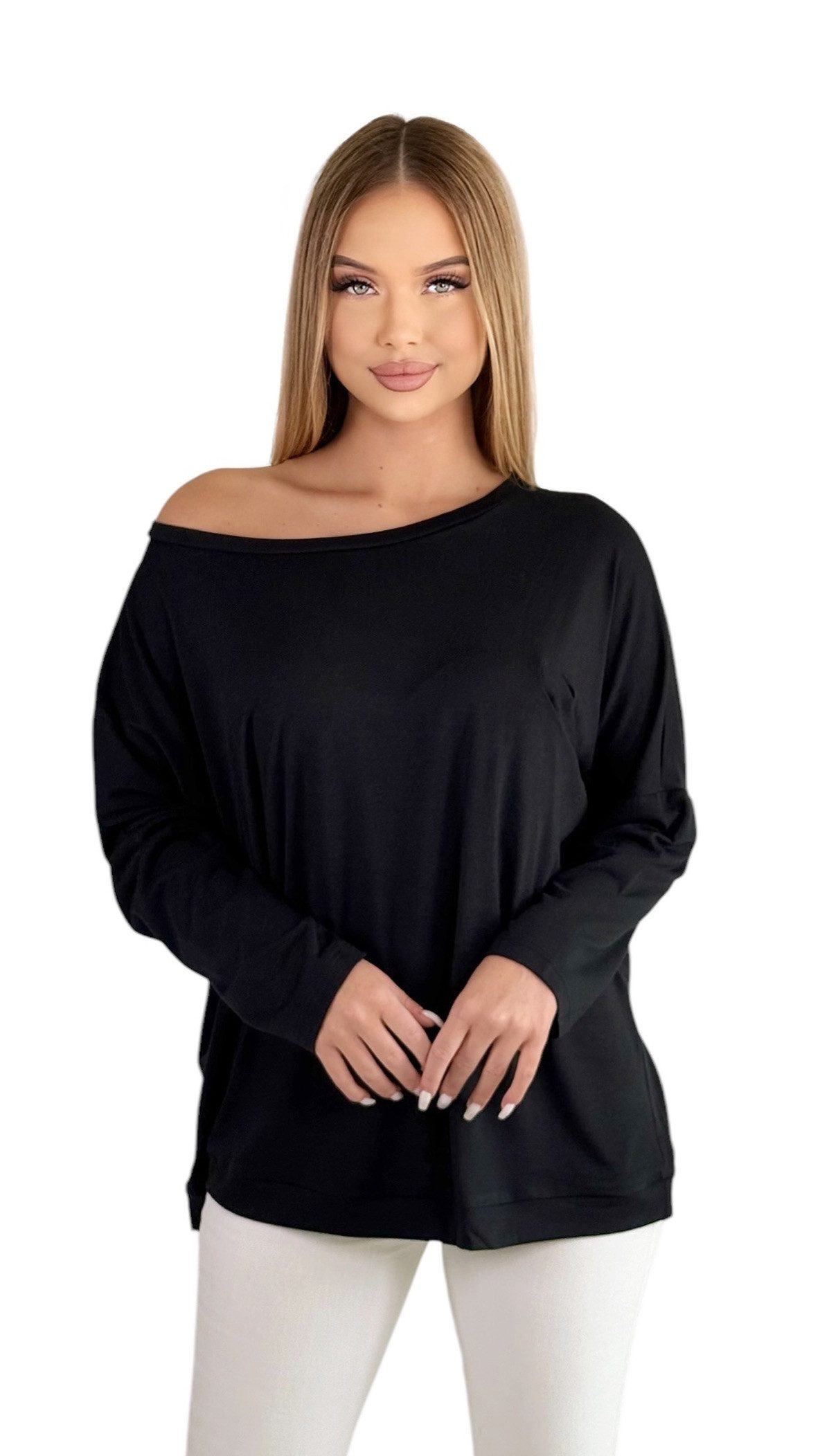 Langarmshirt Elegantes Damen Langarmshirt aus Viskose 7101