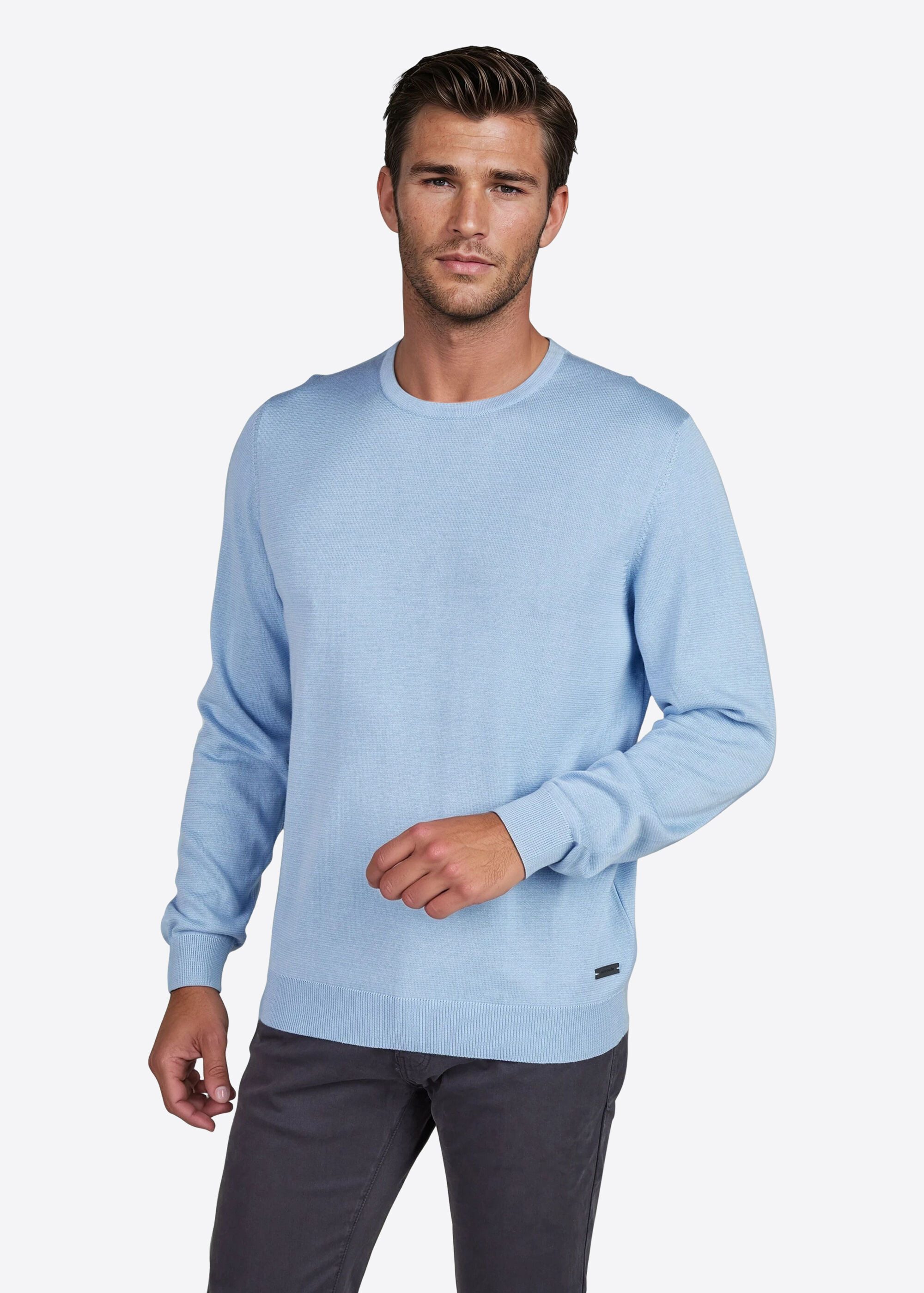 Pierre Cardin Rundhalspullover mit Rundhalsausschnitt günstig online kaufen
