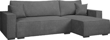 INOSIGN Ecksofa Winton Cordsofa / Schlafsofa 253 cm, Cord, Recamiere wechselbar, Schlaffunktion (130/208cm), Bettkasten