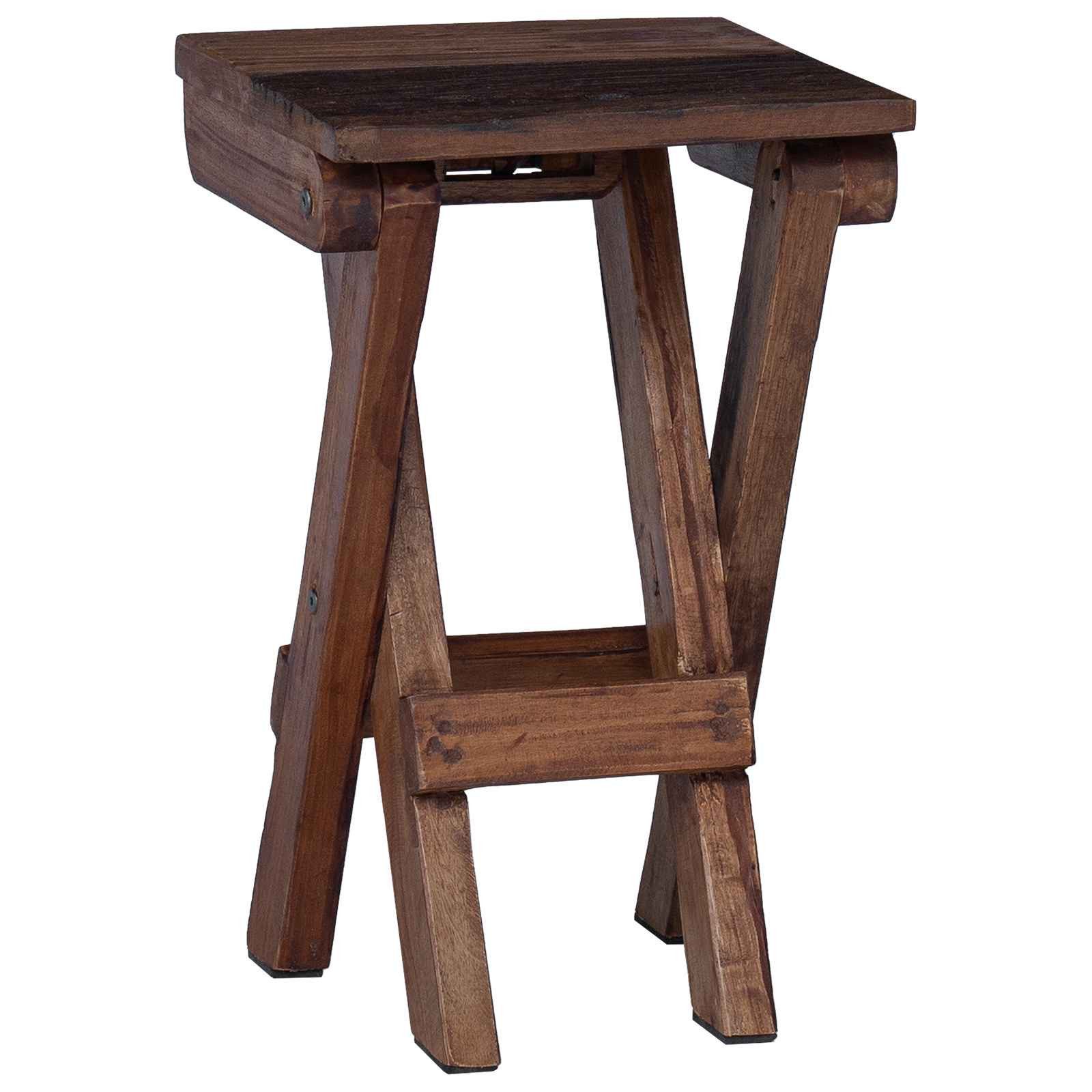 vidaXL Hocker Hocker Natur 30 x 30 x 48 cm Massivholz Altholz (1 St)