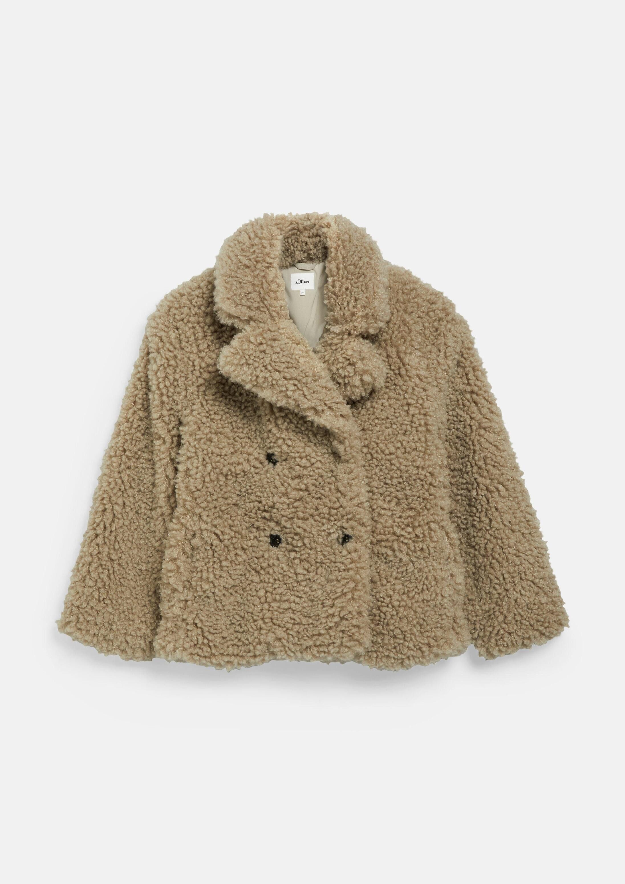 s.Oliver Funktionsjacke Outdoor-Jacke Outdoor-Teddyjacke im Loose Fit