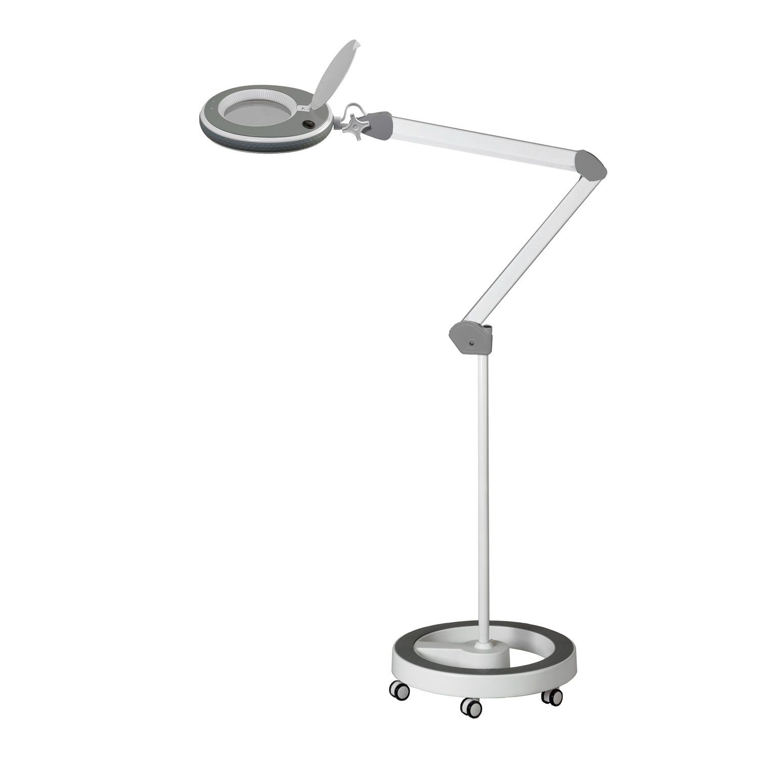 Lupenlampe 821X LED dimmbare Lupenlampe mit kristallklarer 127mm Linse