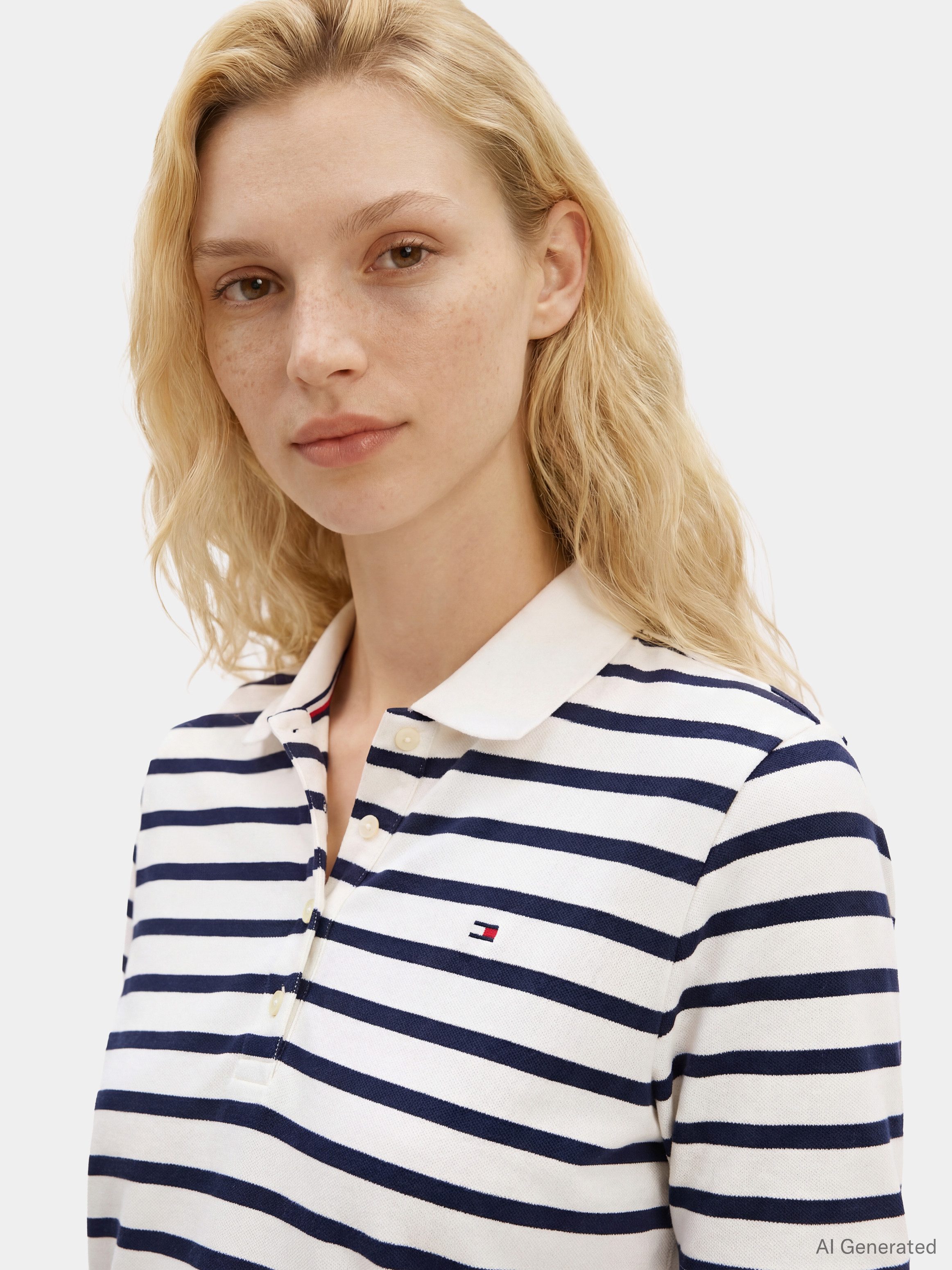 Tommy Hilfiger Poloshirt 1985 REG PIQUE POLO mit Logo-Stickerei, Seitenschlitze, Regular Fit – Bild 2 von 5