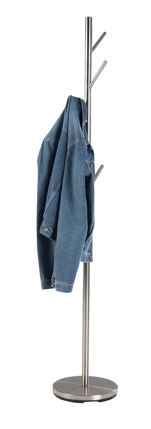 Home4You Kleiderständer Garderobenständer, Höhe 170 cm, Edelstahl, mit 5 Ha günstig online kaufen