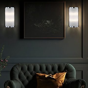 etc-shop LED Wandleuchte, Leuchtmittel inklusive, Wand Lampe Leuchte Glasstäbe satiniert Beleuchtung im Set