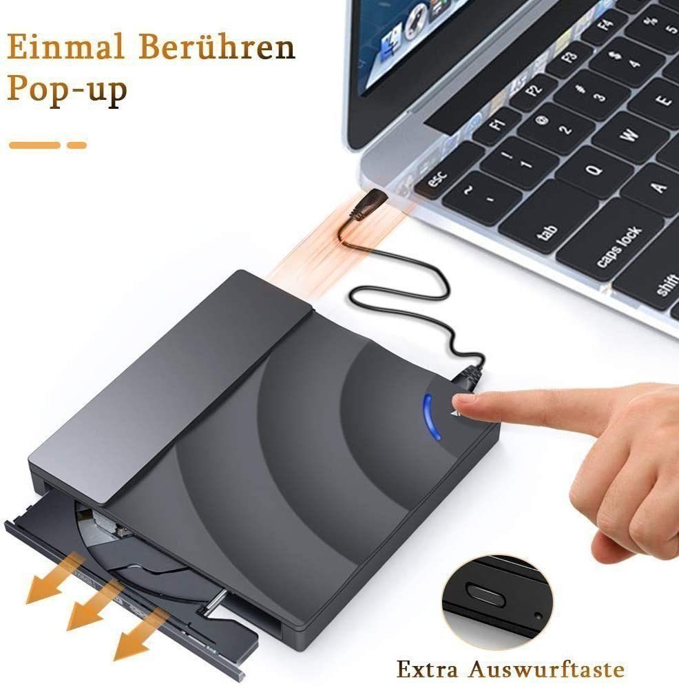 Novzep DVD Laufwerk Brenner, 8x Lesen Unterstützung für DVD + R, DVD-R DVD-Rekorder