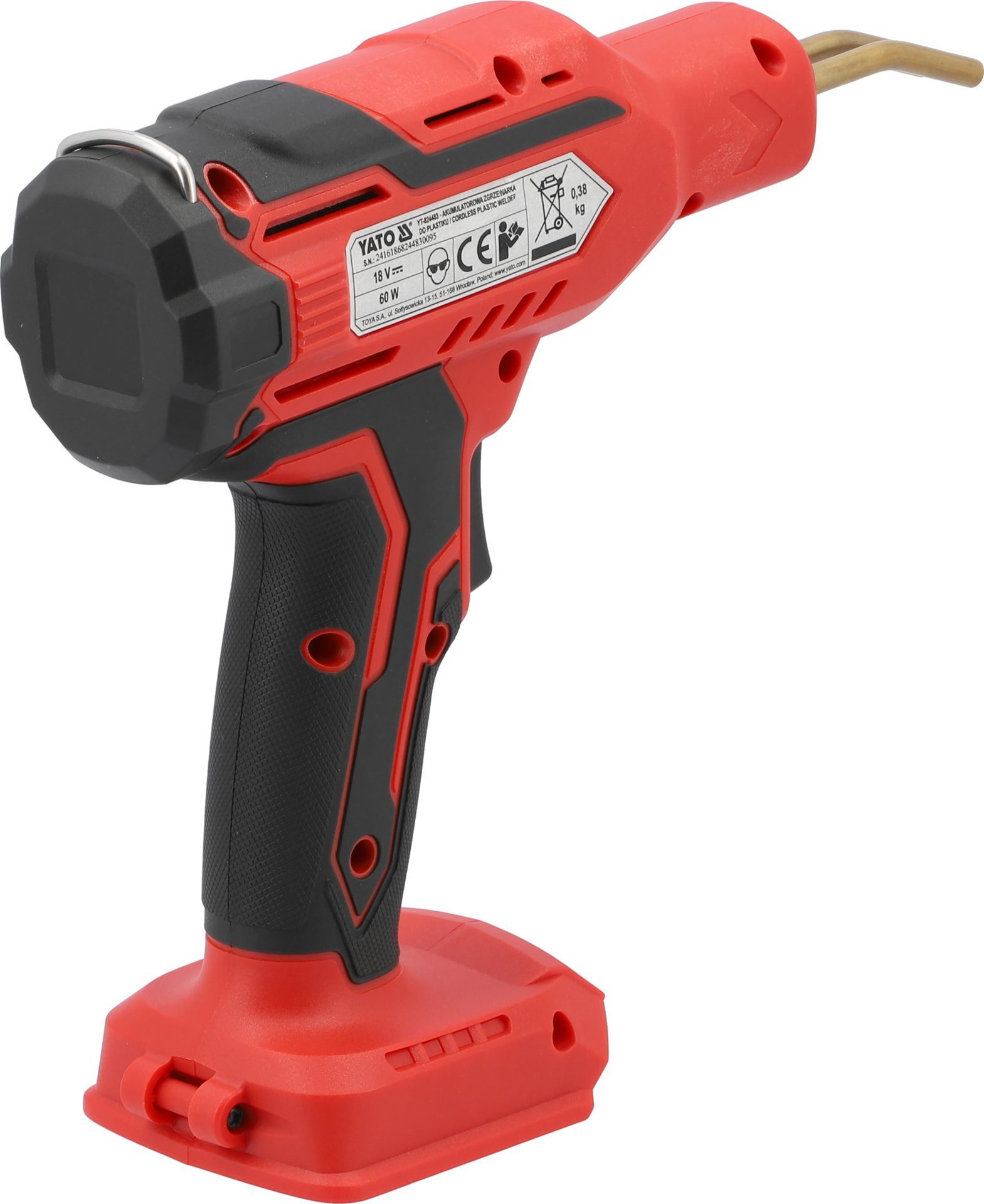 Yato Lötpistole Saldatrice per plastica senza fili da 18 V (batteria non inclusa), Akku Kunststoffschweißgerät 18V (ohne Akku)