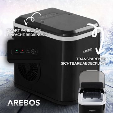 Arebos Eiswürfelmaschine 1,1L Icemaker Eiswürfelbereiter Eismaschine 12 kg