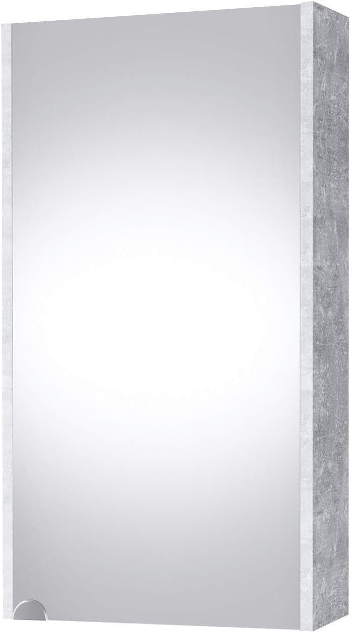 Planetmöbel Badezimmerspiegelschrank Spiegelschrank 40cm (Beton) günstig online kaufen