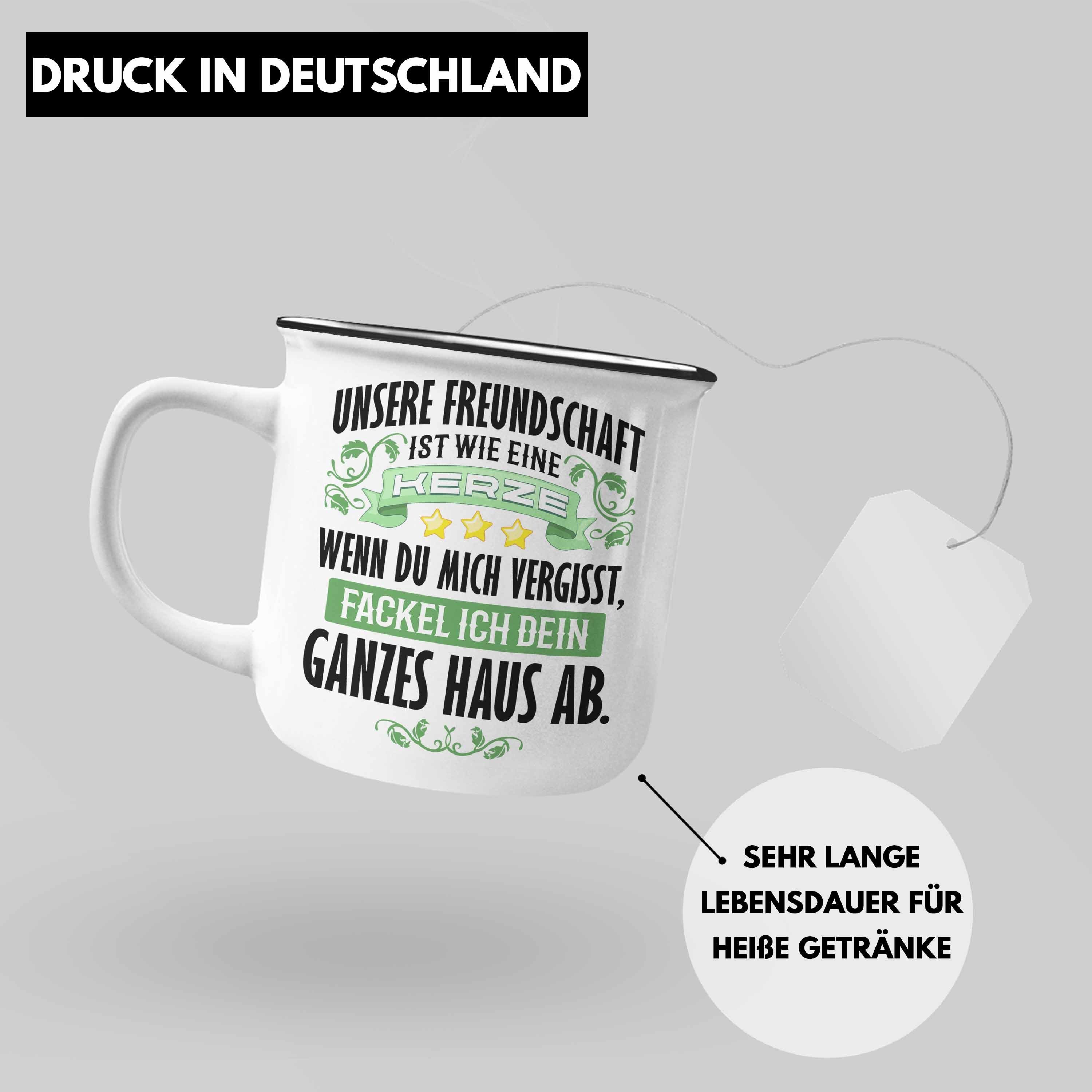 Geburtstag Spruch Becher Freundinnen Emaille Freundinnen Thermotasse Wie Trendation - Freundschaft Beste Eine Freundin Beste - Trendation Freund Lustig Kerze Geschenk Silber Tasse