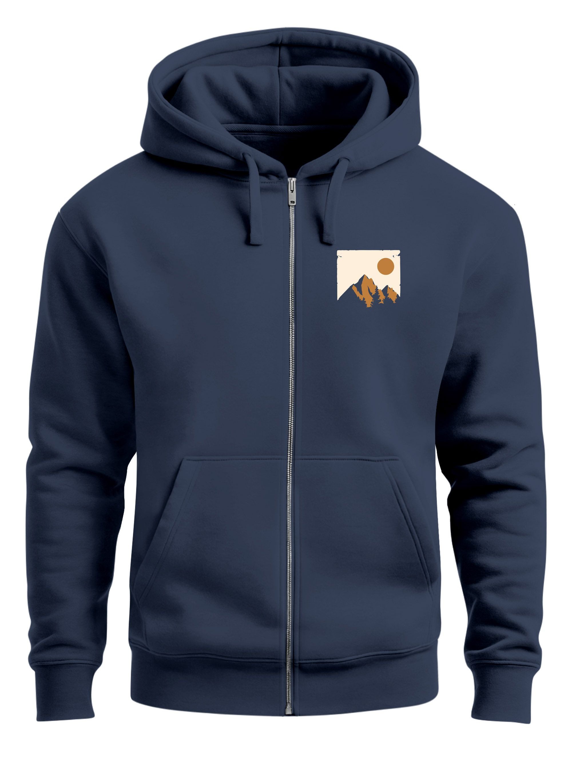 Sweatjacke Herren Sweatjacke mit Kapuze Print Outdoor Logo Aufdruck Motiv