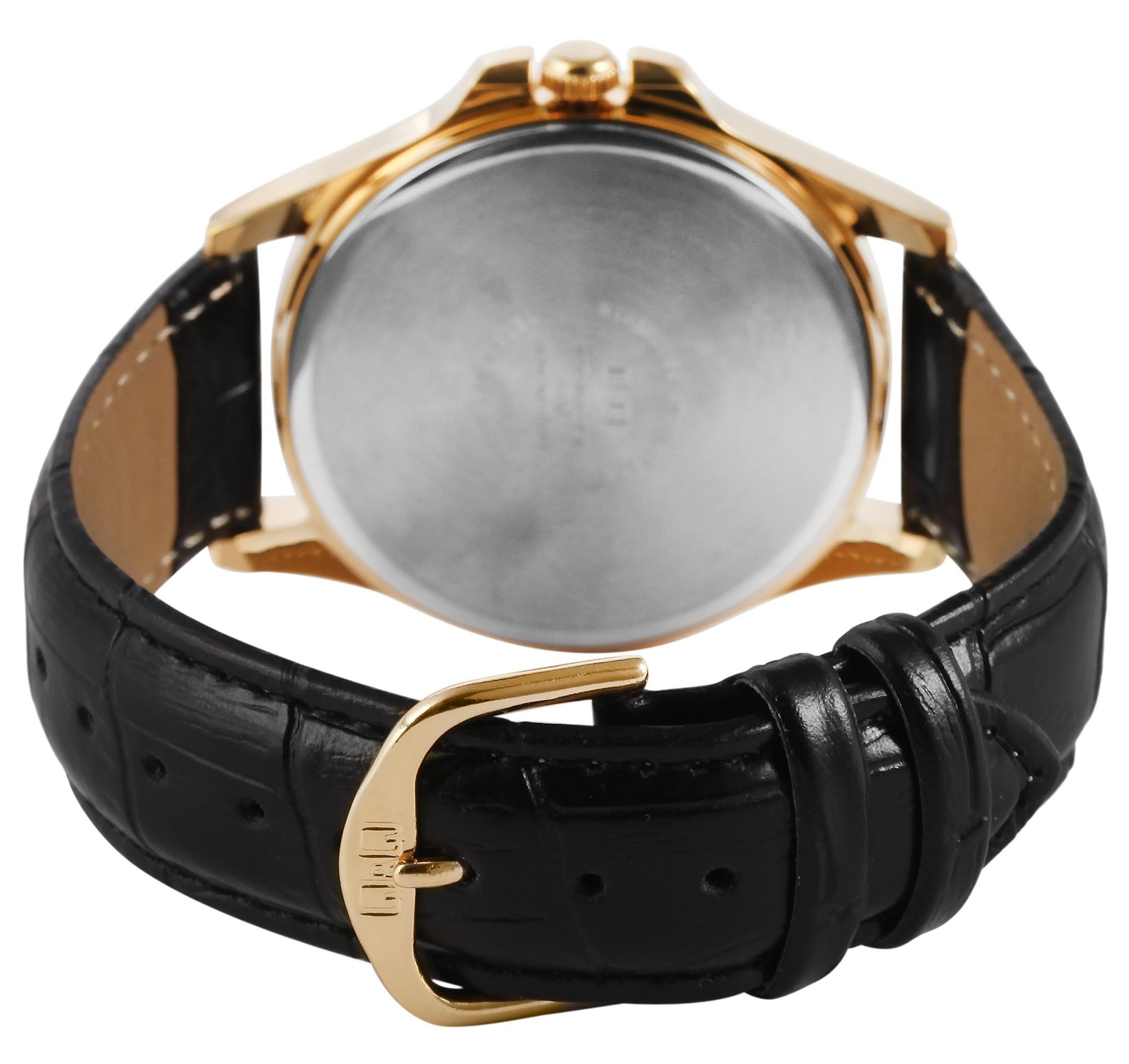 Q&Q Quarzuhr QA06J103Y Q&Q Herrenuhr mit Lederimitationsarmband in