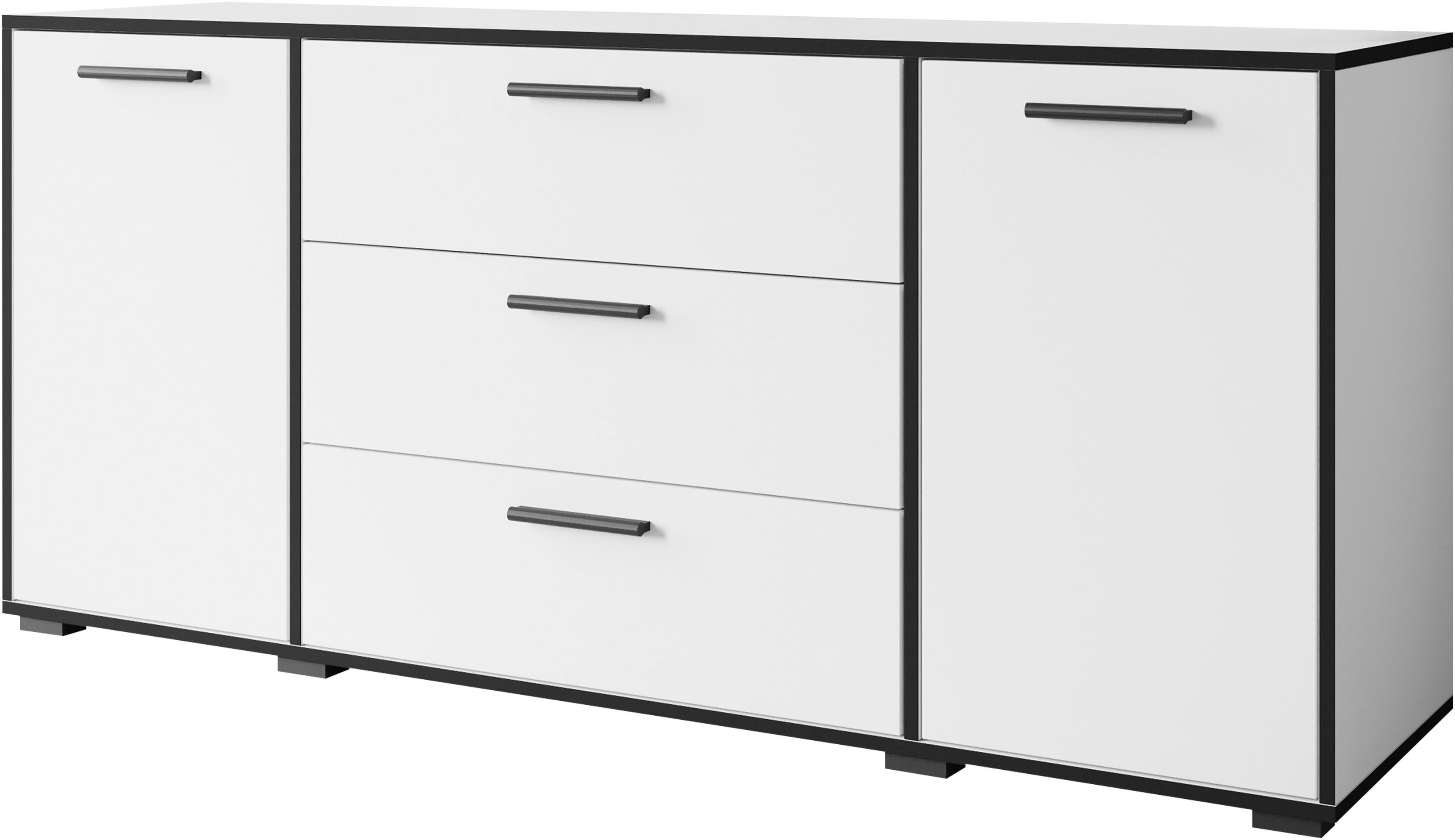 Home affaire Sideboard BOGOTA, moderne Kommode, Schubladenschrank mit verstellbaren Einlegeböden