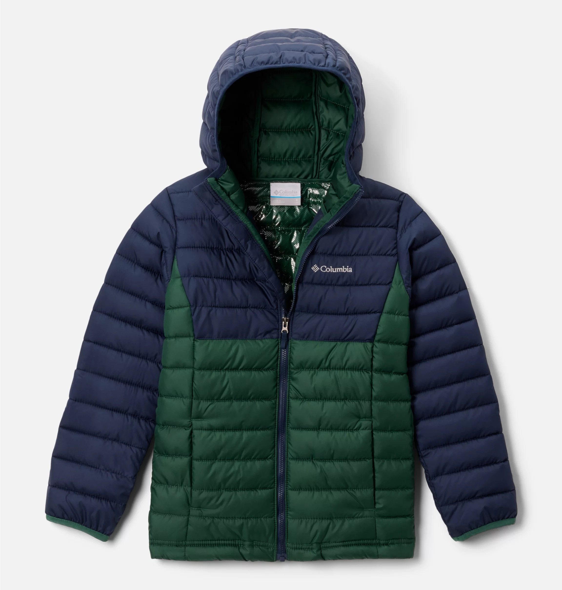 Columbia Steppjacke Powder Lite II Hooded Jacket mit hochschließendem Kragen, wasserabweisend, windabweisend