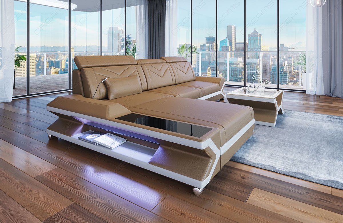 Sofa Dreams Ecksofa Ledercouch Ledersofa Napoli günstig online kaufen