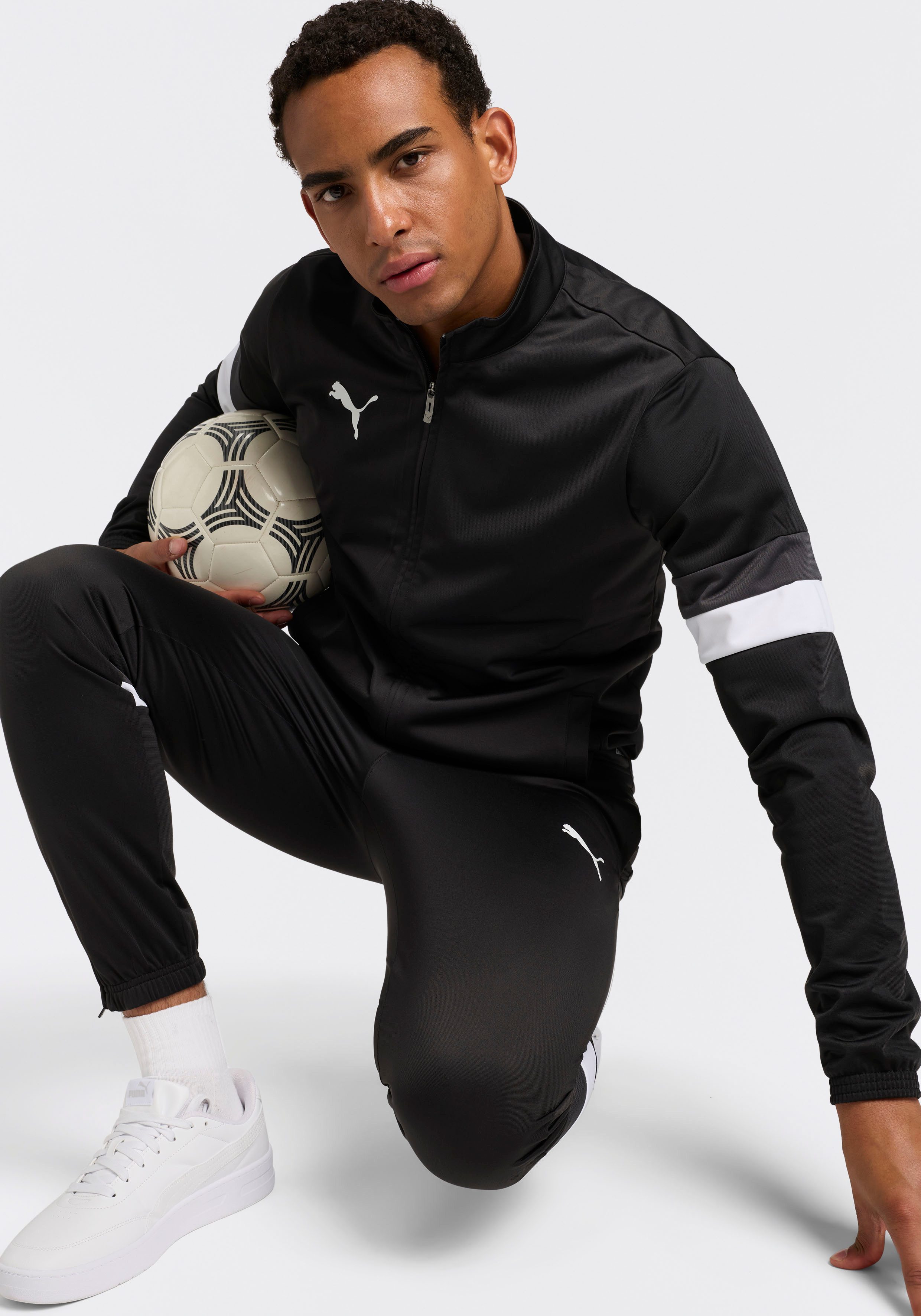 PUMA Trainingsanzug TEAMRISE TRACKSUIT (2-tlg), zweiteiliges Set, Regular Fit, ohne Kapuze
