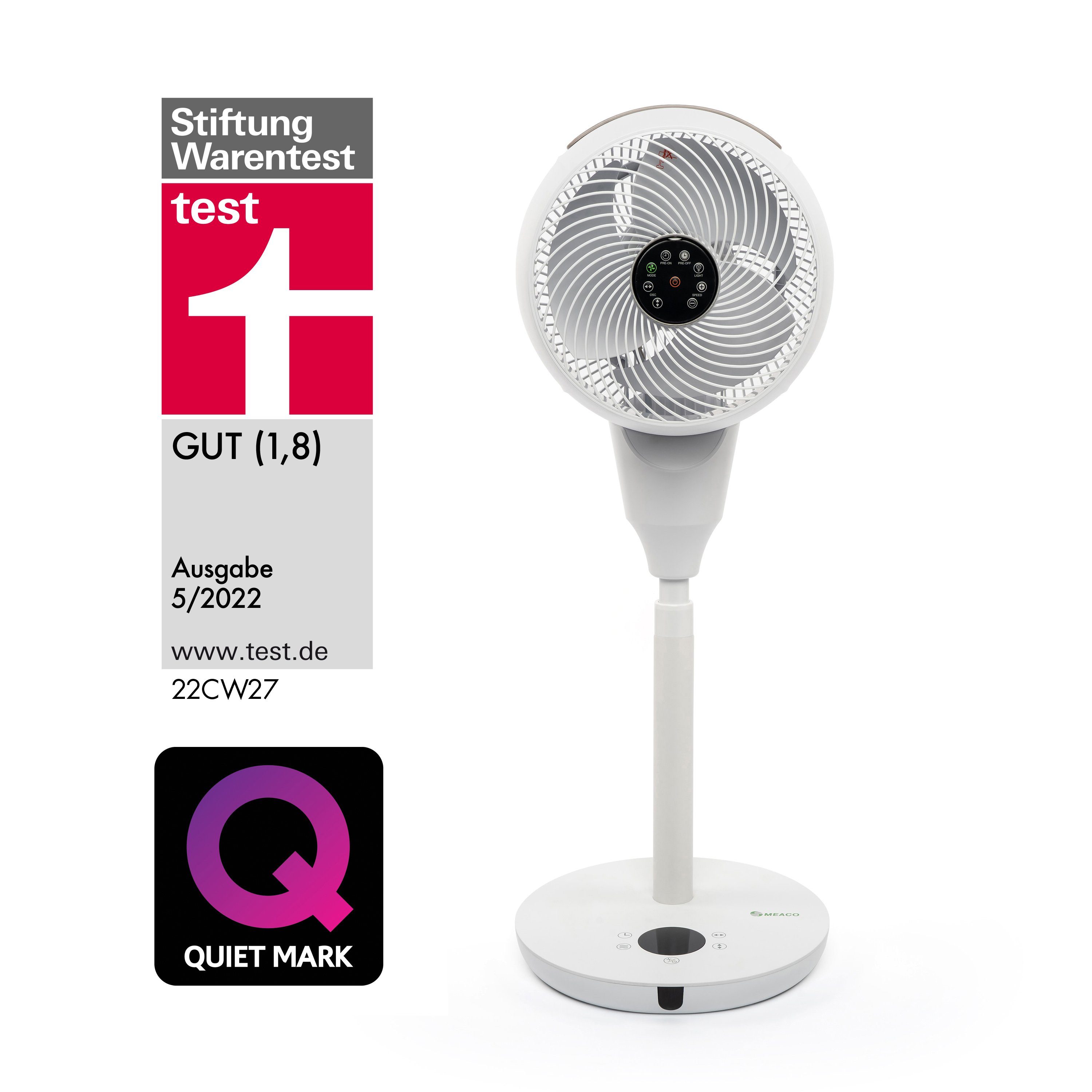 Meaco Standventilator 1056P - Geräuscharm, kraftvoll und höhenverstellbar, günstig online kaufen