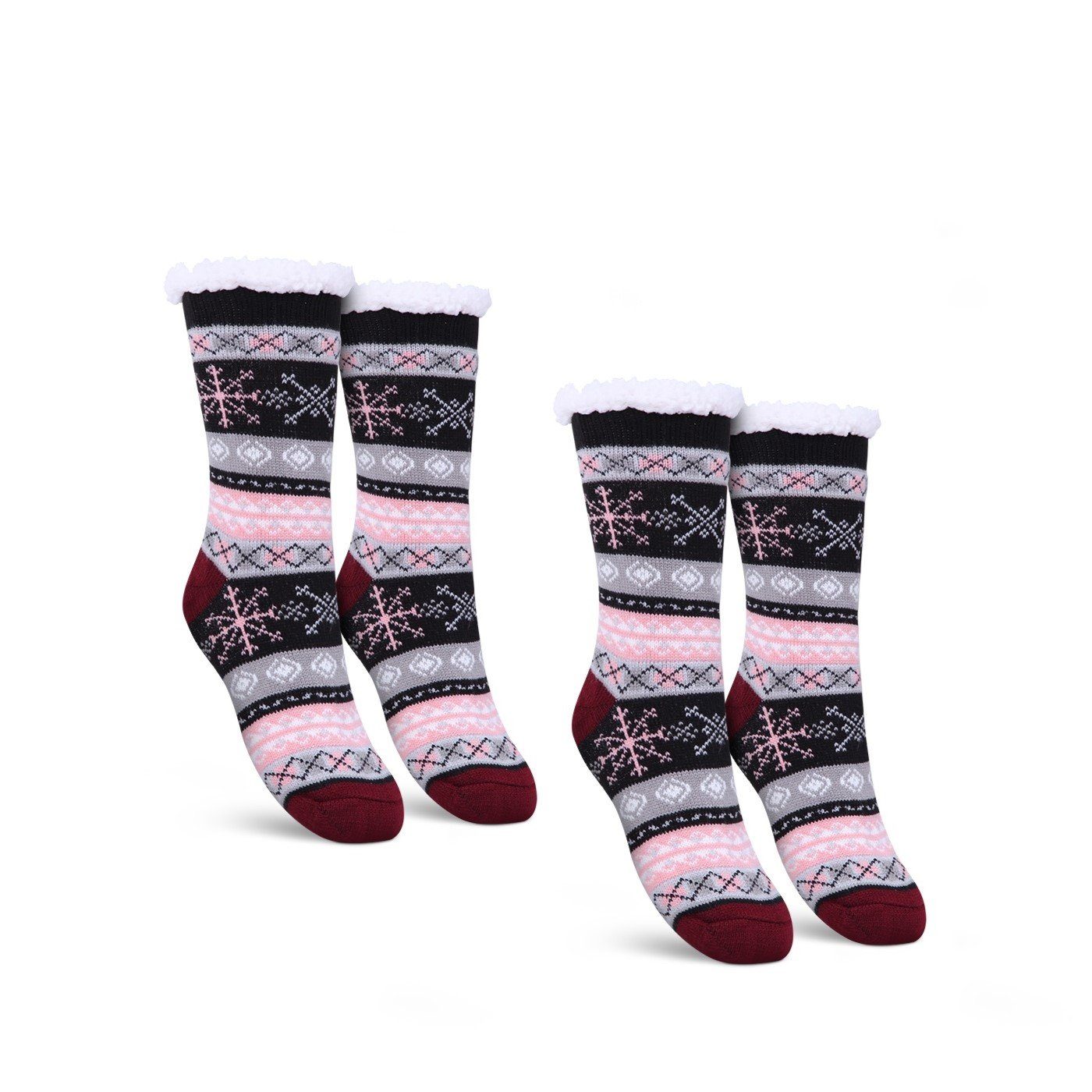Wintersocken Damen 39-42 – Warme, Atmungsaktive Kuschelsocken Mit Weihnachtsmotiven, Rutschfest