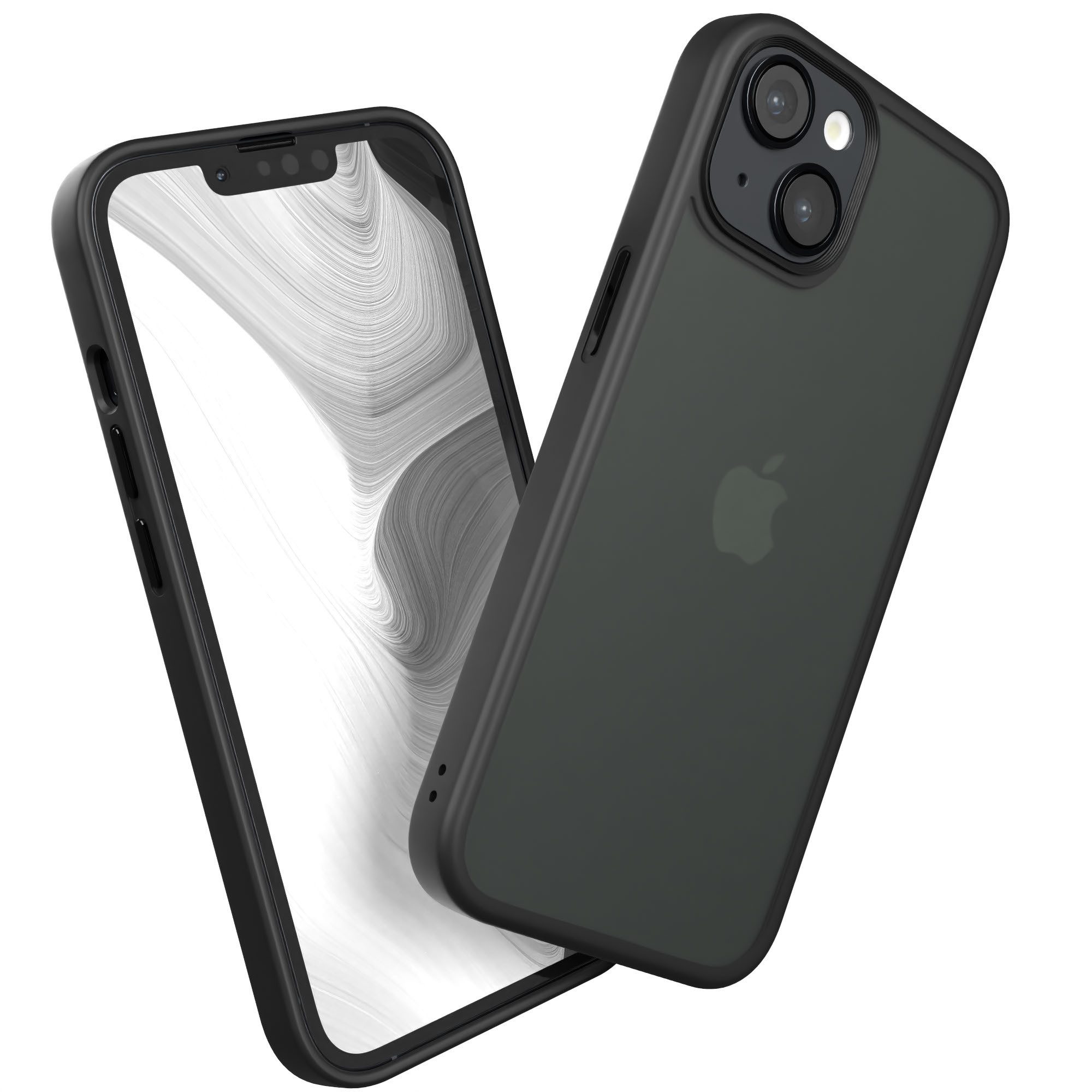 EAZY CASE Handyhülle Outdoor Case für Apple iPhone 14 / Apple iPhone 13 6,1 Zoll, Hülle Outdoor kratzfest Schutzhülle mit Kameraschutz Robust Schwarz